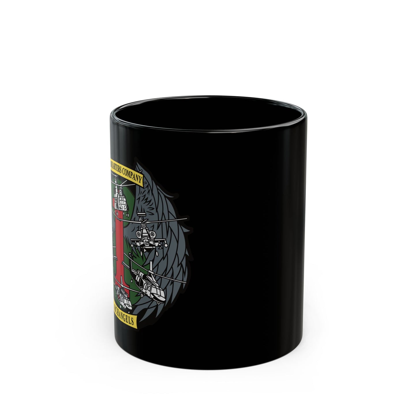 Military Unit Crest Black Coffee Mug – 11oz/15oz