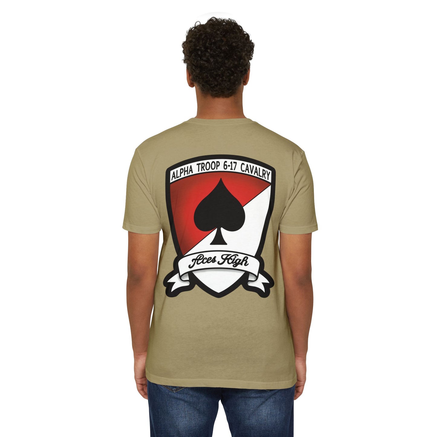 6-17 AIR CAV Alpha Troop 60% Cotton 40% Polyester PT CVC Jersey T-Shirt