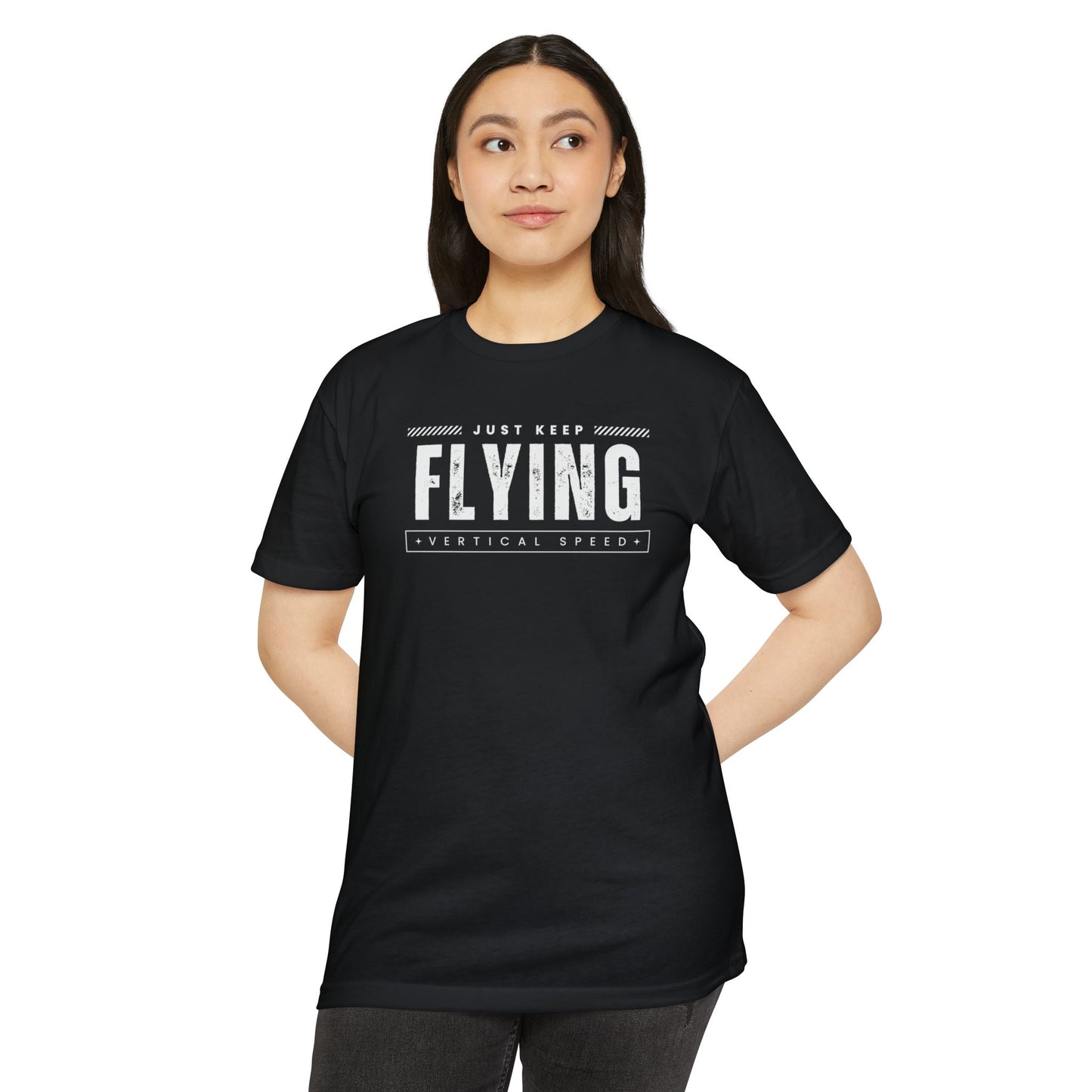 Just Keep Flying Unisex CVC Jersey T-shirt