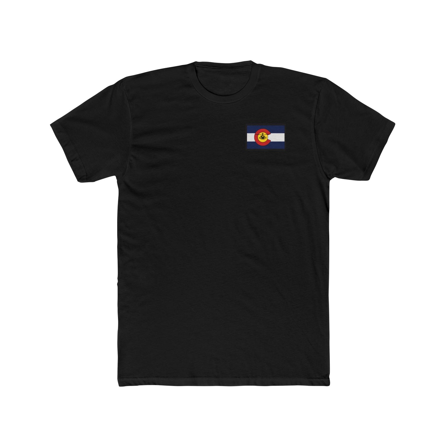 LAST TROOP - LAST CHARGE  **Apache Flag Front** Sunset  6-17 AIR CAV C Troop 100% Cotton Crew Tee
