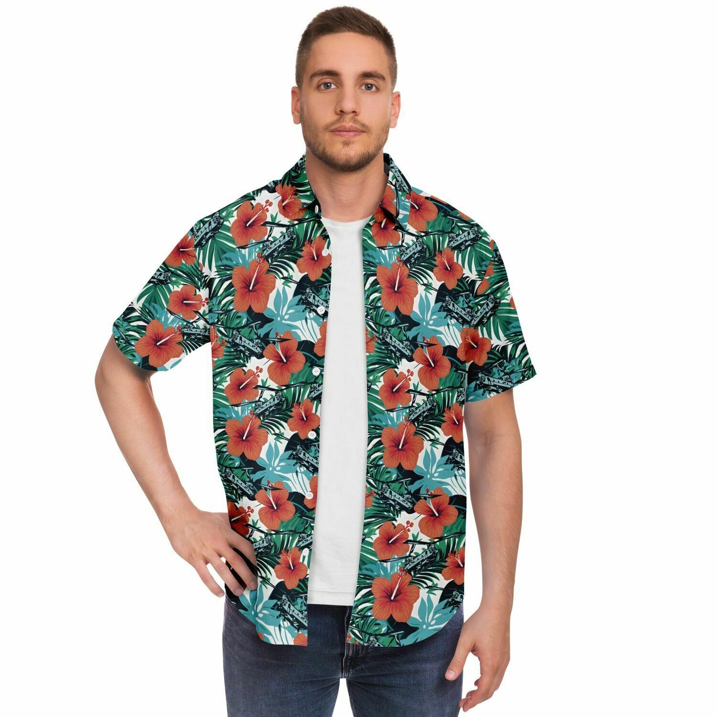 Chinook Breeze Aloha Short Sleeve Button Down Hawaiian Shirt