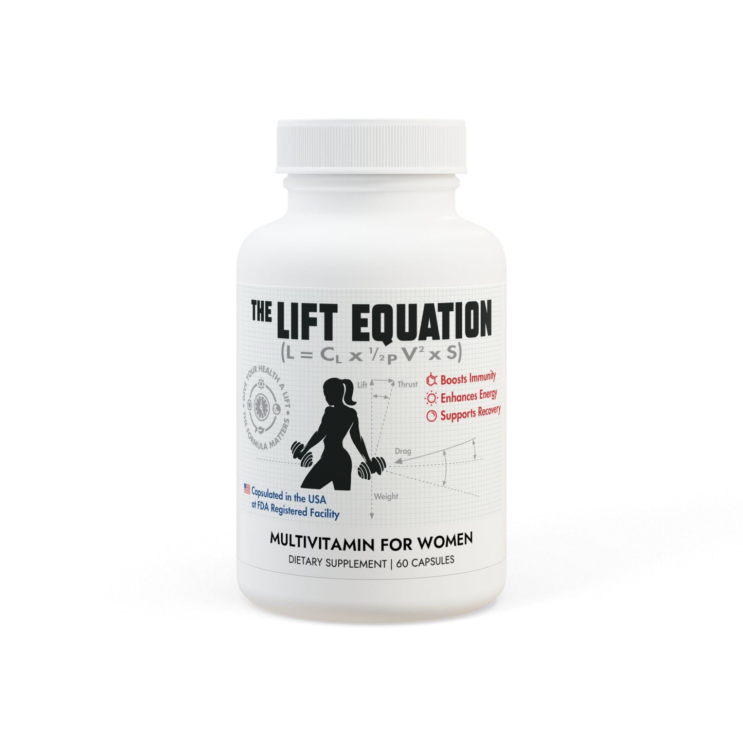 The Lift Equation Multivitamin for Women Supplement (60 Capsules)