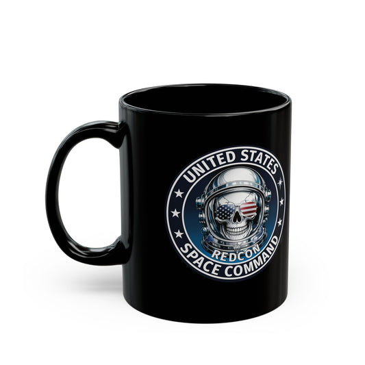 U.S. Space Command Skull Astronaut Black Mug – 11oz/15oz