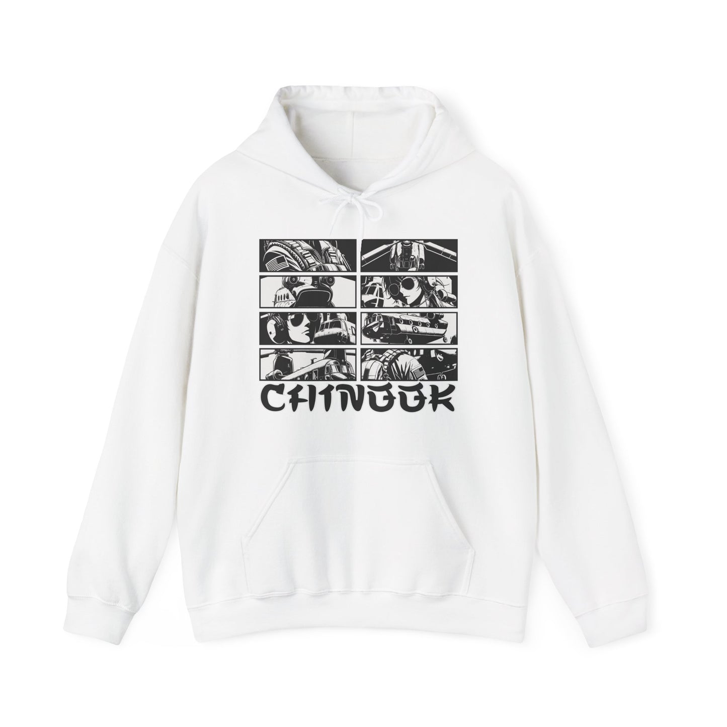 Chinook Anime Unisex Heavy Blend Hooded Sweatshirt