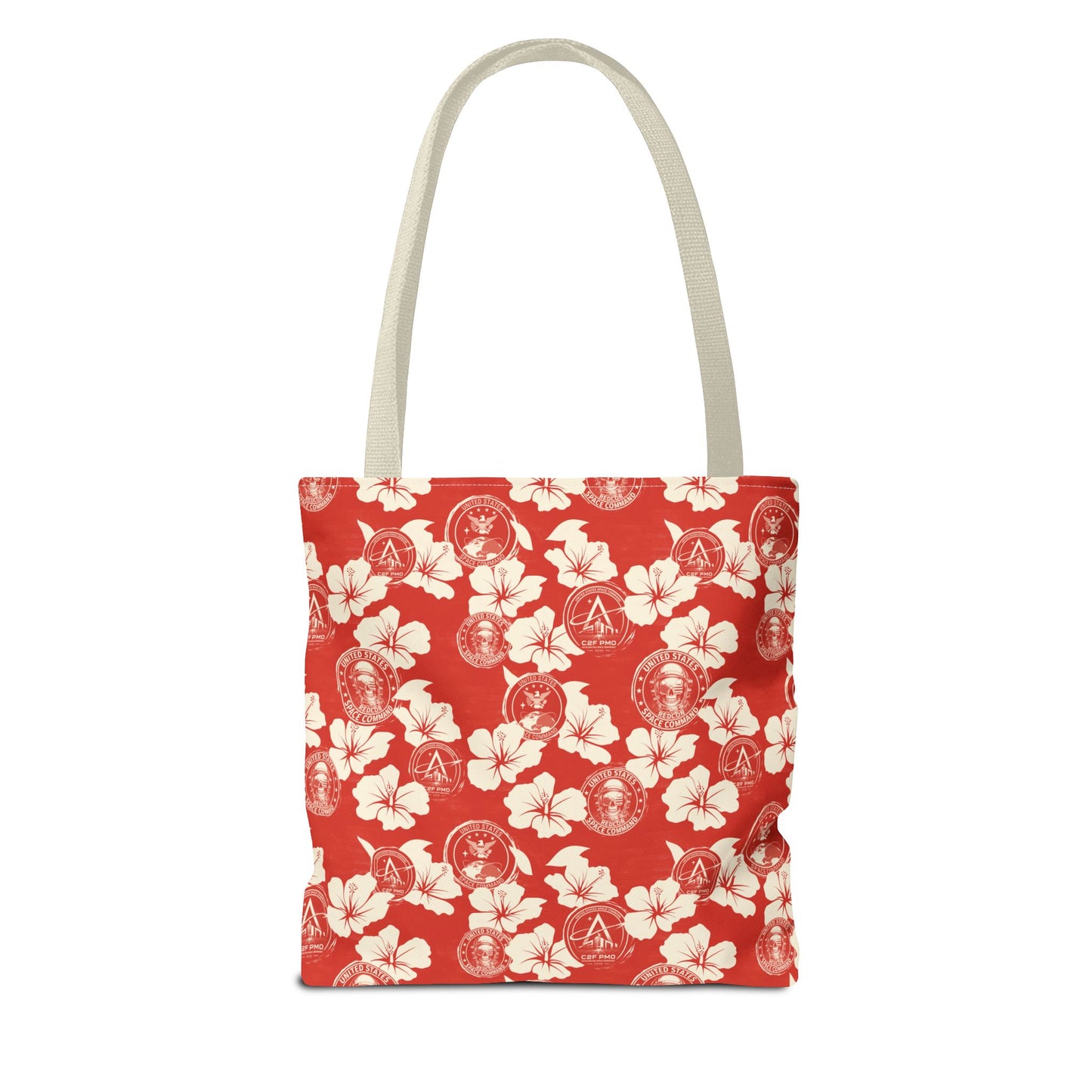 Space Command Red Aloha Print Tote Bag