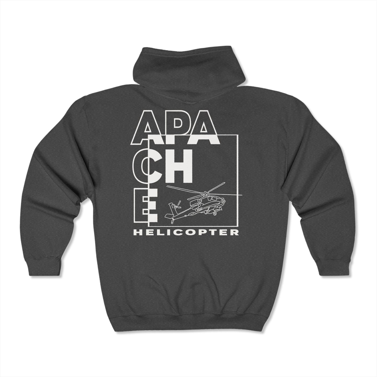 Full Zip Apache Block Art Unisex Heavy Blend Full Zip Hooded Sweatshirt