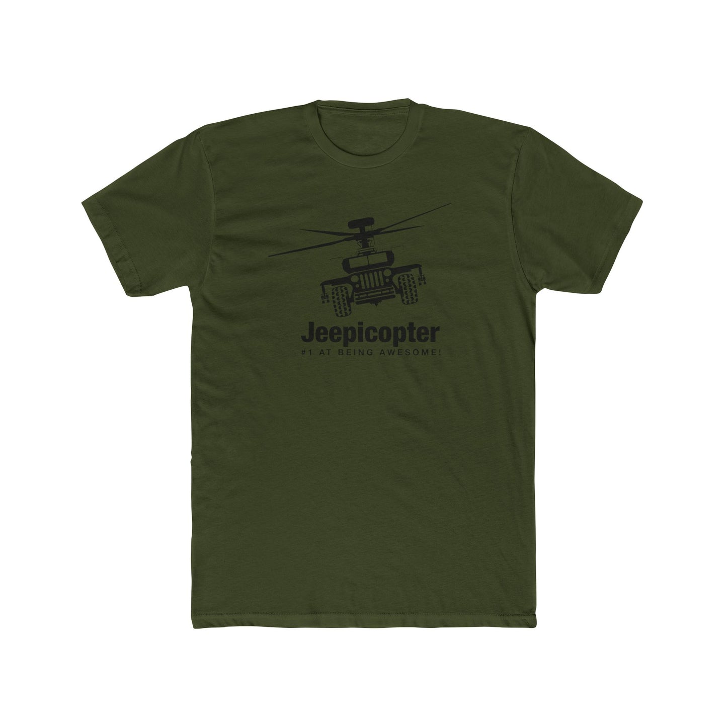 Jeepicopter 100% Cotton Crew Tee