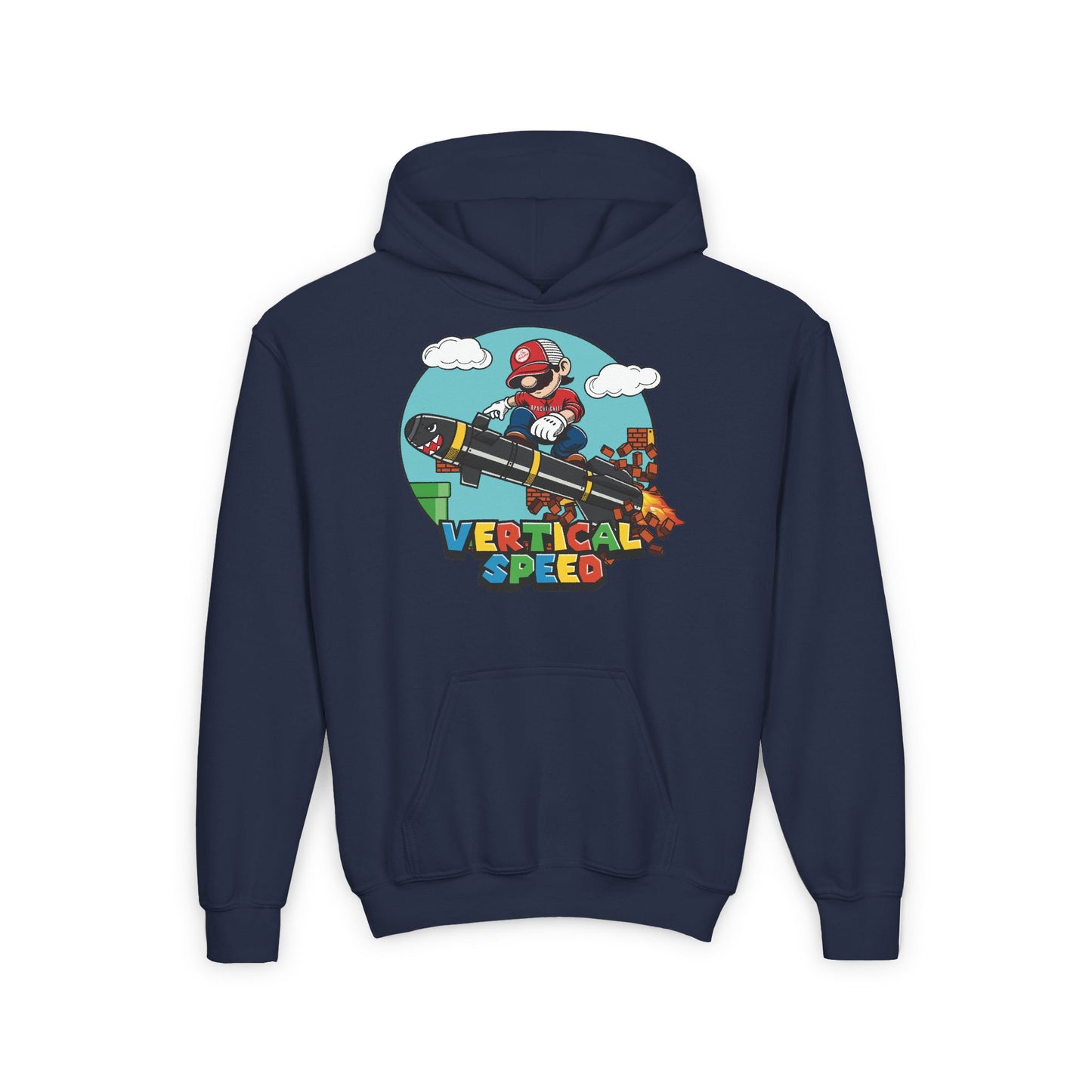 Level Up Vertical Speed Youth Heavy Blend Hooded Sweatshirt