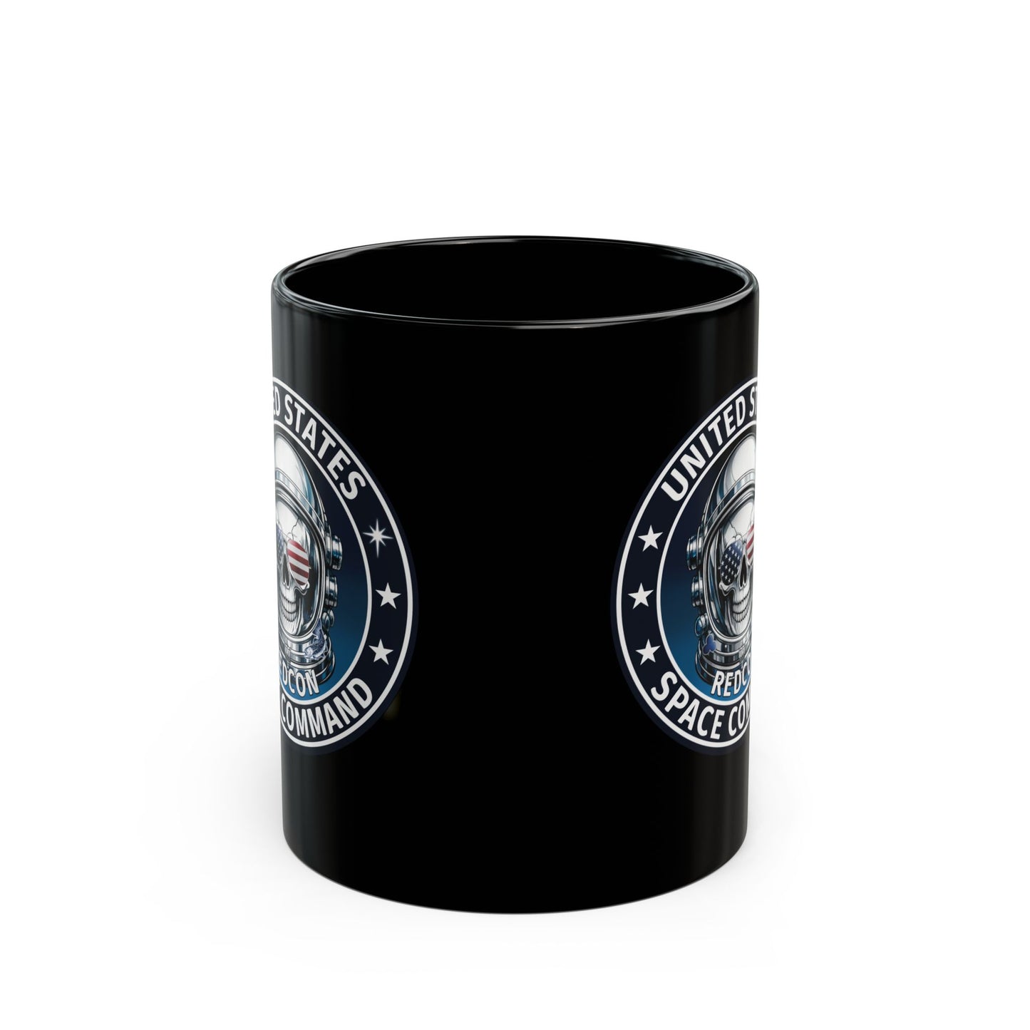 U.S. Space Command Skull Astronaut Black Mug – 11oz/15oz