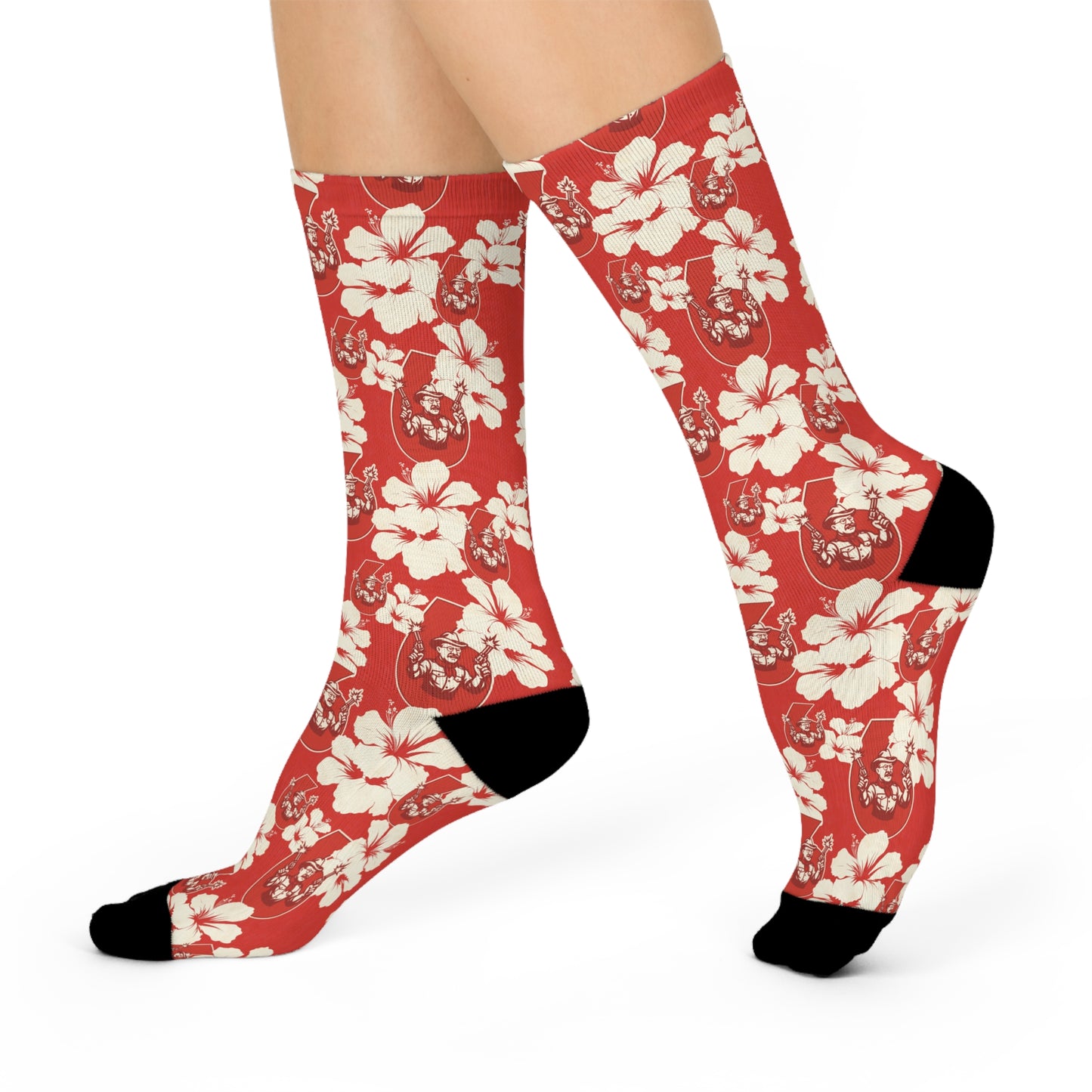 Teddy Roosevelt Aloha Cushioned Crew Socks