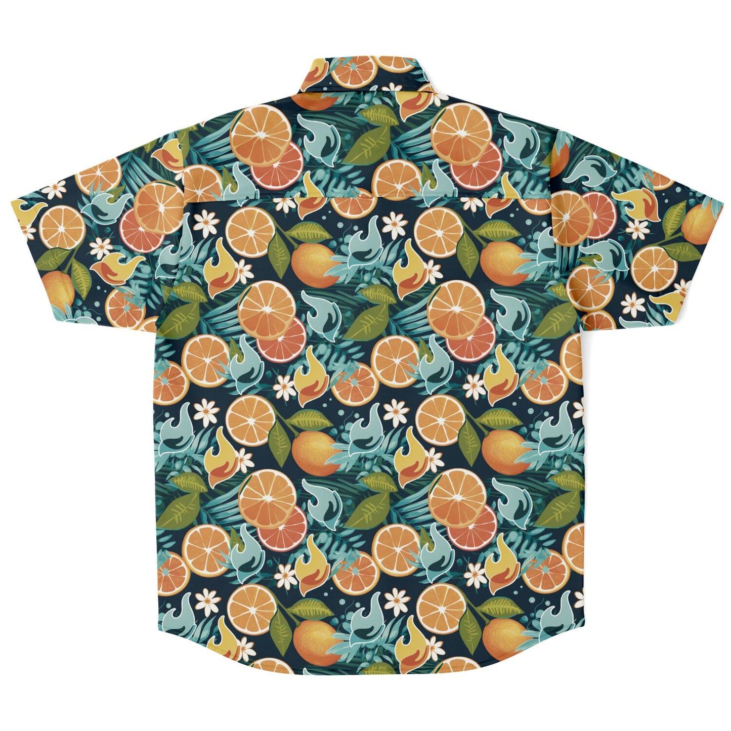 FSY 2024 Grapefruit Hawaiian Short Sleeve Button Down Shirt, LDS Youth Theme Logo, Hibiscus Flower, Youth Conference 2024