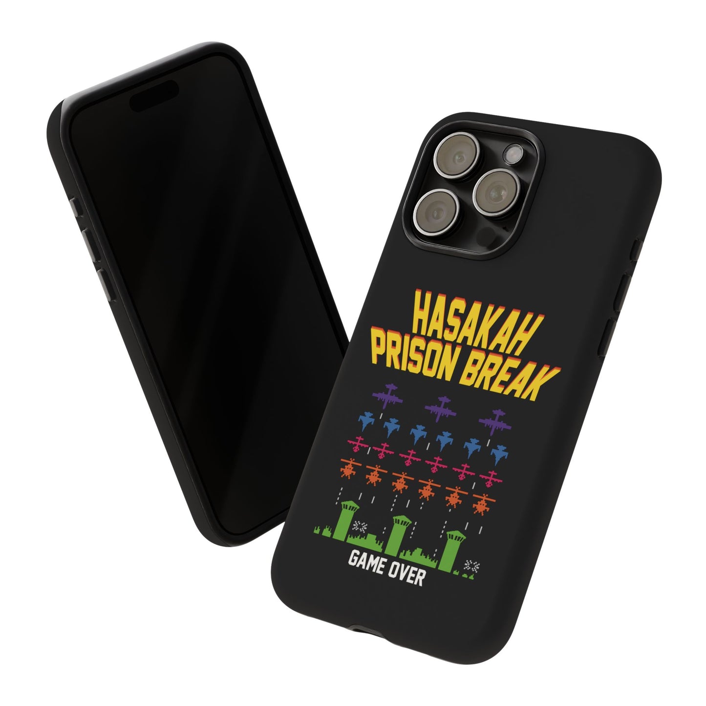 Phone Case — "Hasakah Prison Break" Retro Arcade Game Over Design