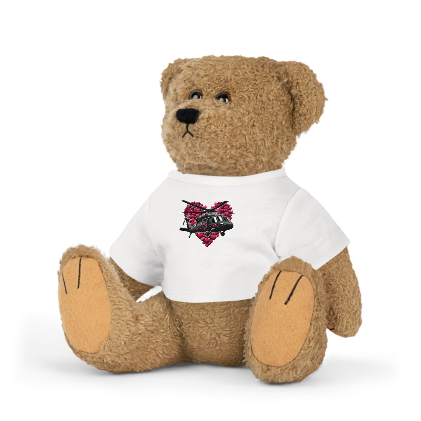 Medium Plushie Toy with Blackhawk Valentine T-Shirt