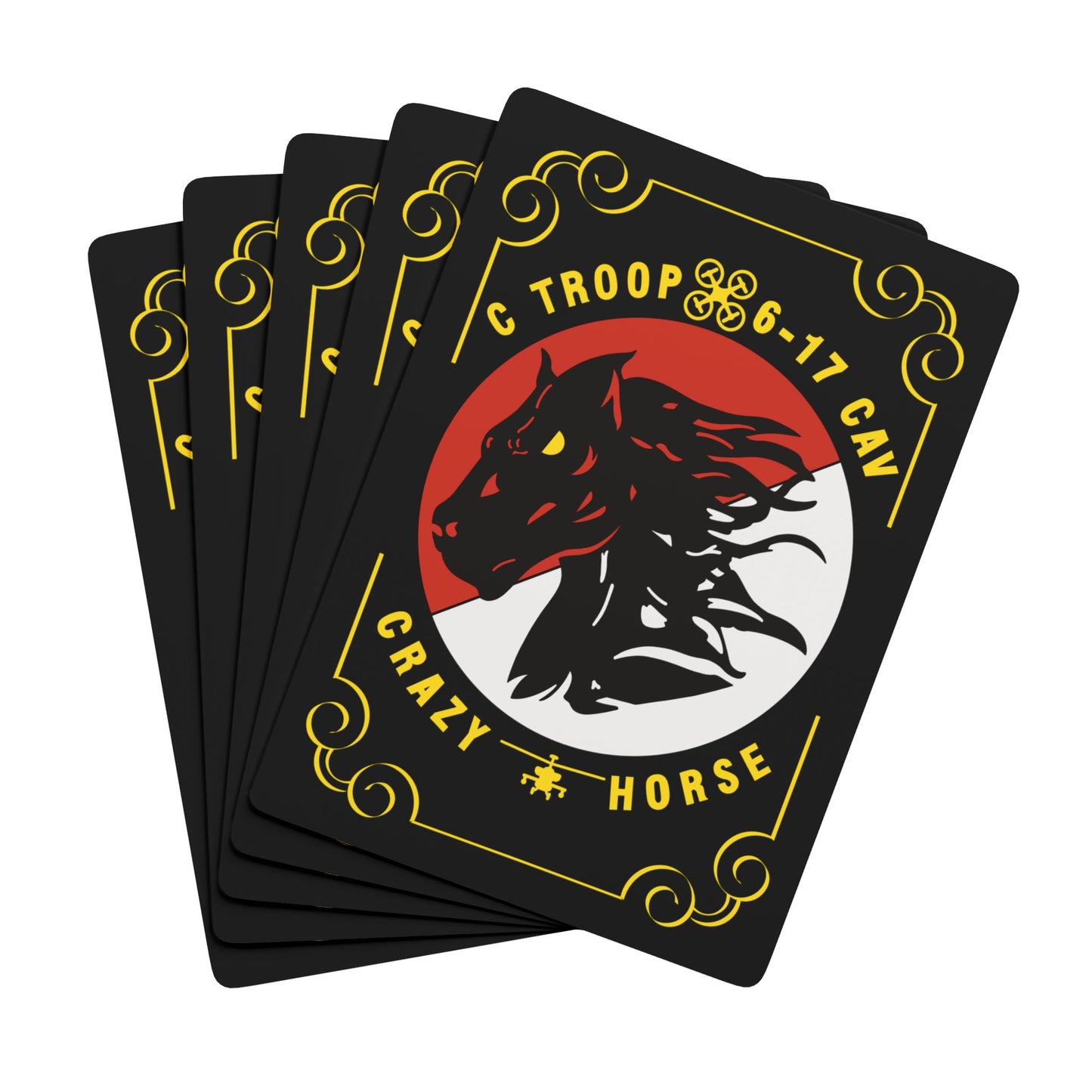 Legacy 6-17 AIR CAV C Troop Custom Poker Playing Cards - Crazy Horse