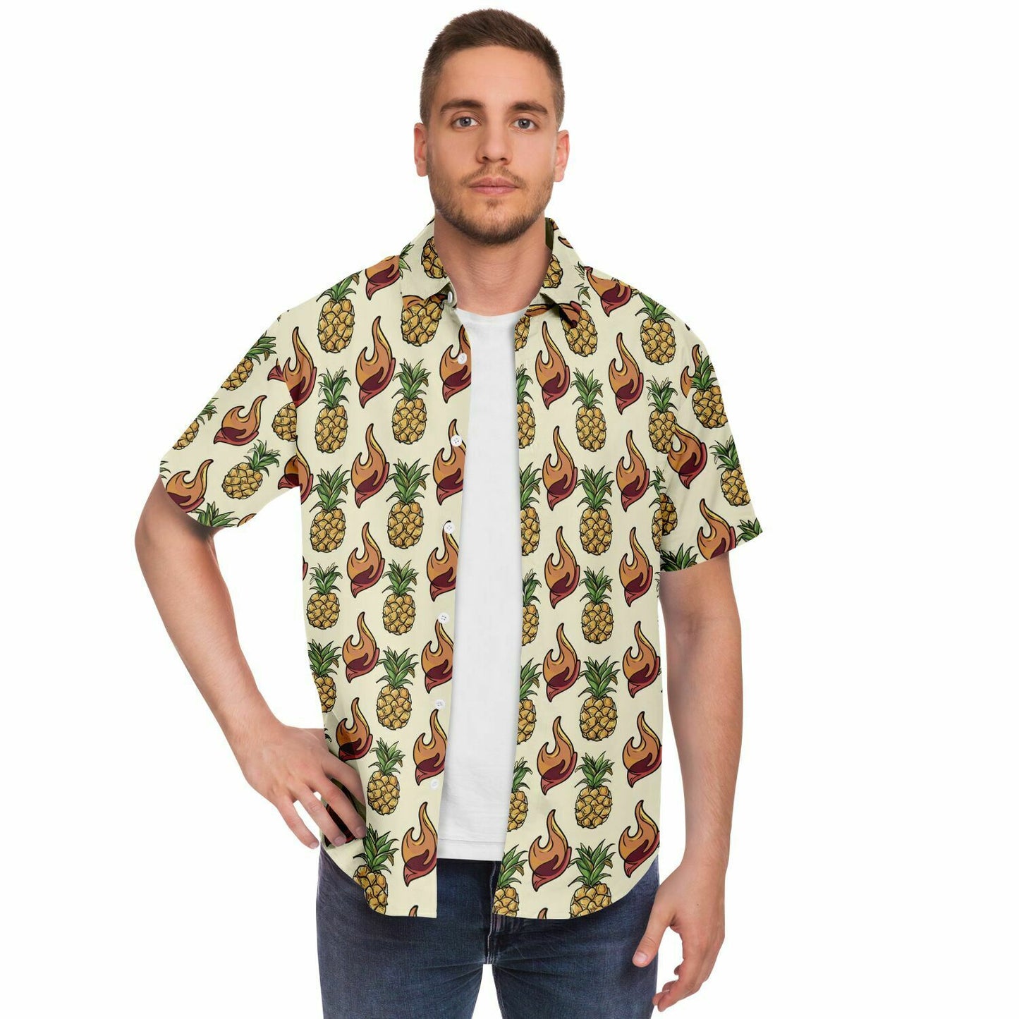 FSY 2024 Pineapples Hawaiian Short Sleeve Button Down Shirt - LDS Youth Theme Conference Shirt