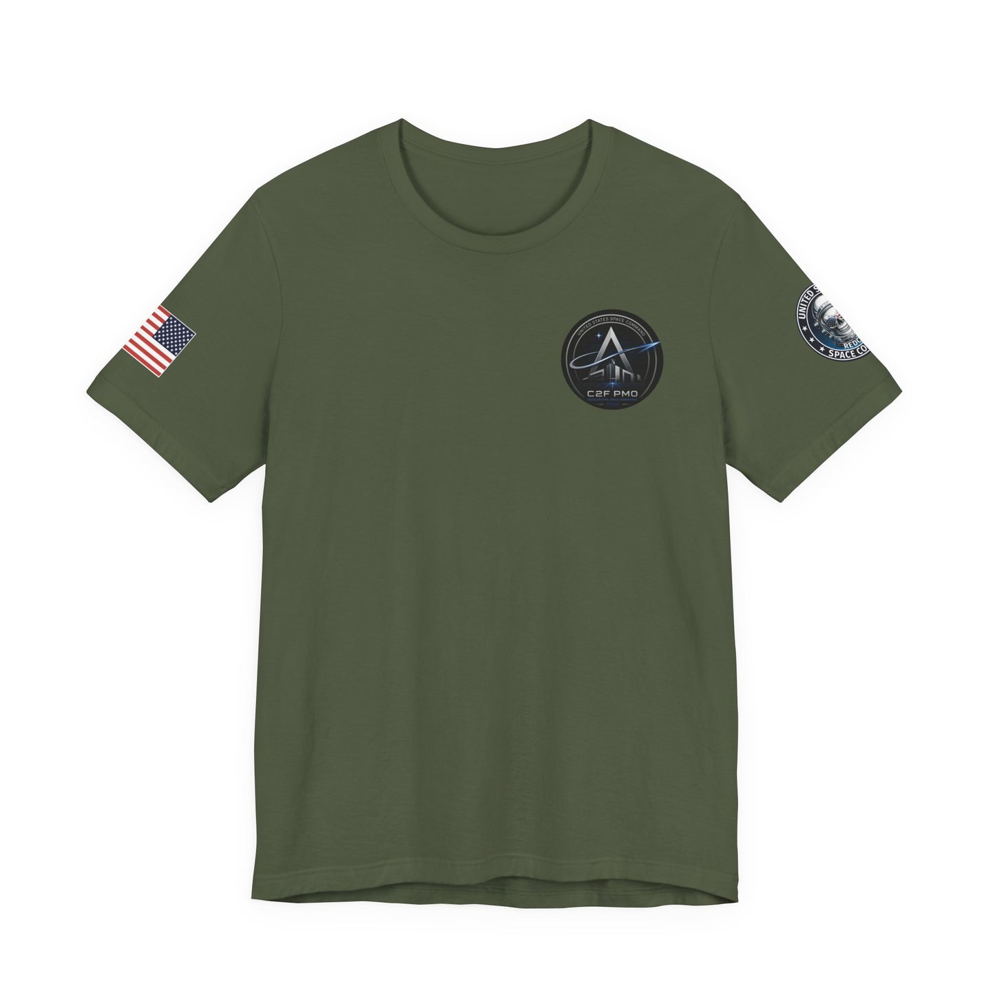 U.S. Space Command Skull Astronaut C2F PMO Logo T-Shirt Accelerating Space Dominance 2032