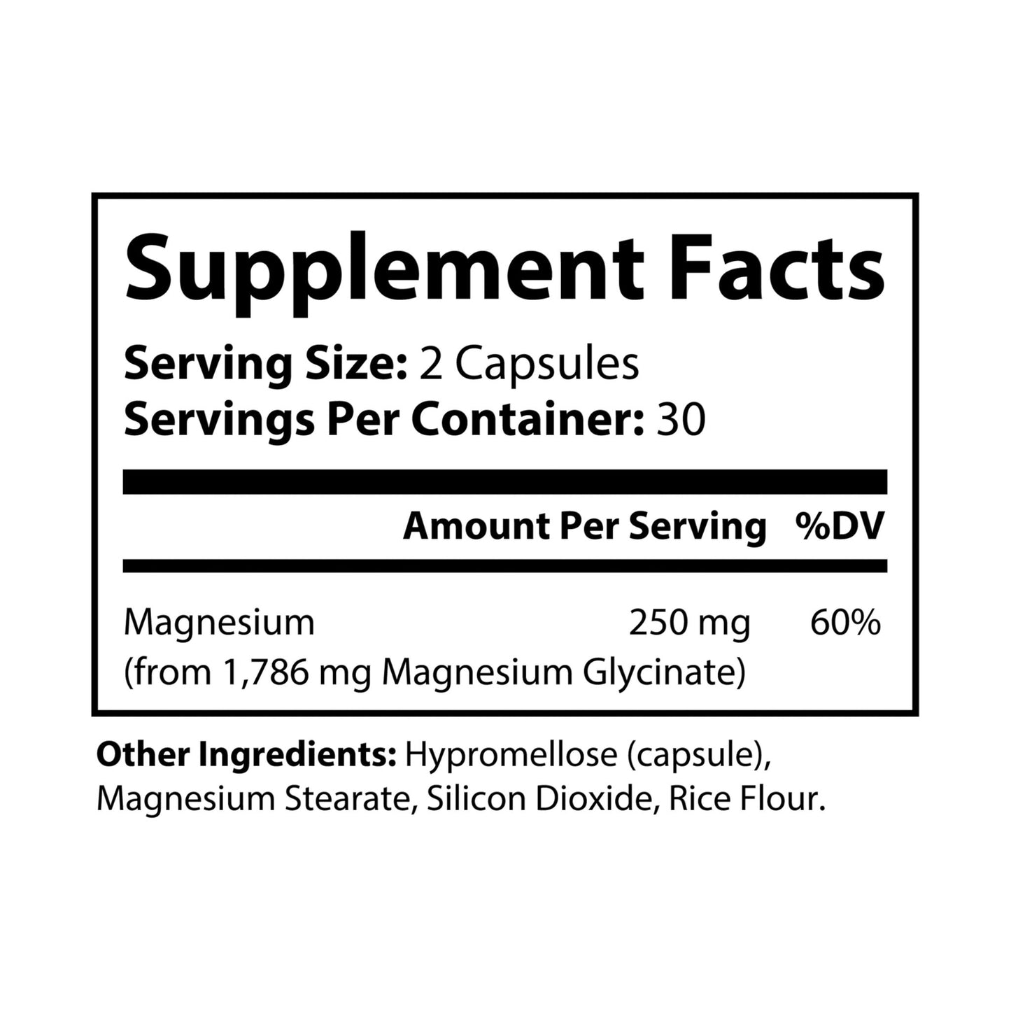 The Lift Equation Magnesium Glycinate Supplement (60 Capsules)