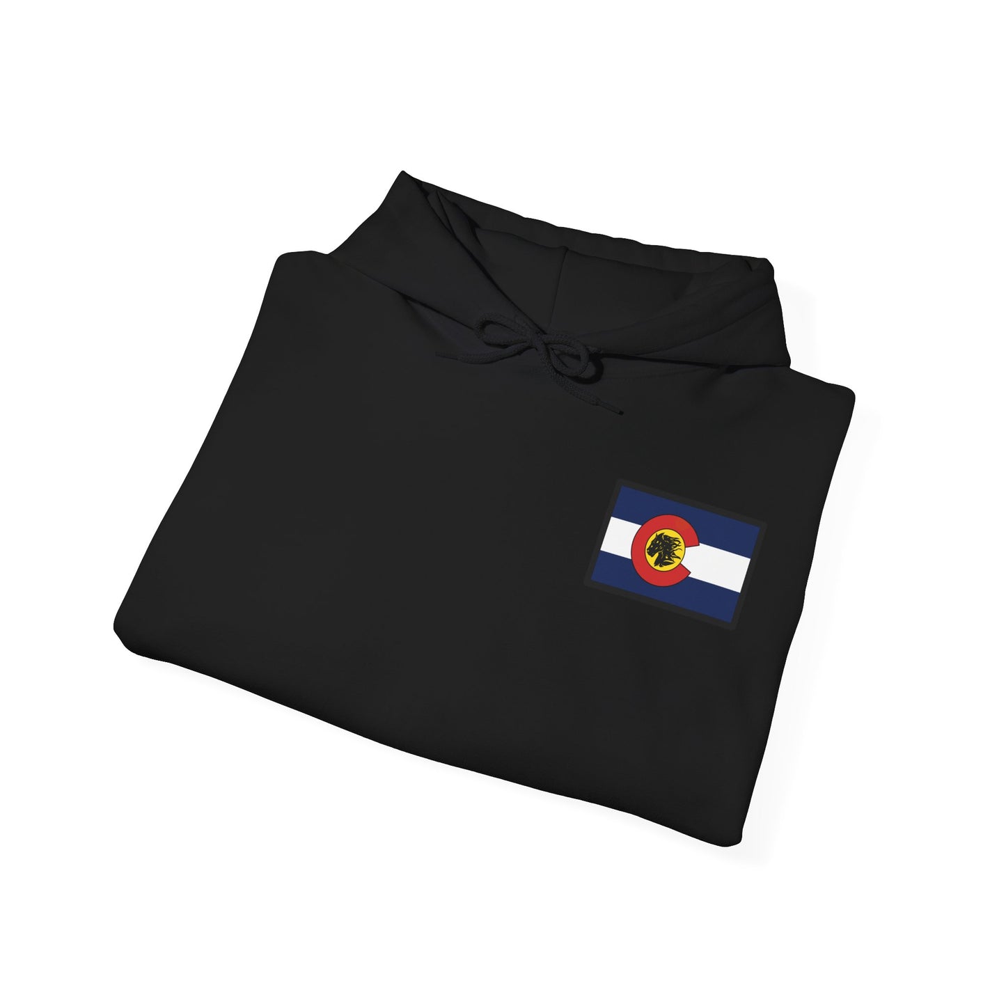 LAST TROOP - LAST CHARGE Sunset **Flag Front** Legacy 6-17 AIR CAV C Troop Unisex Heavy Blend Hooded Sweatshirt