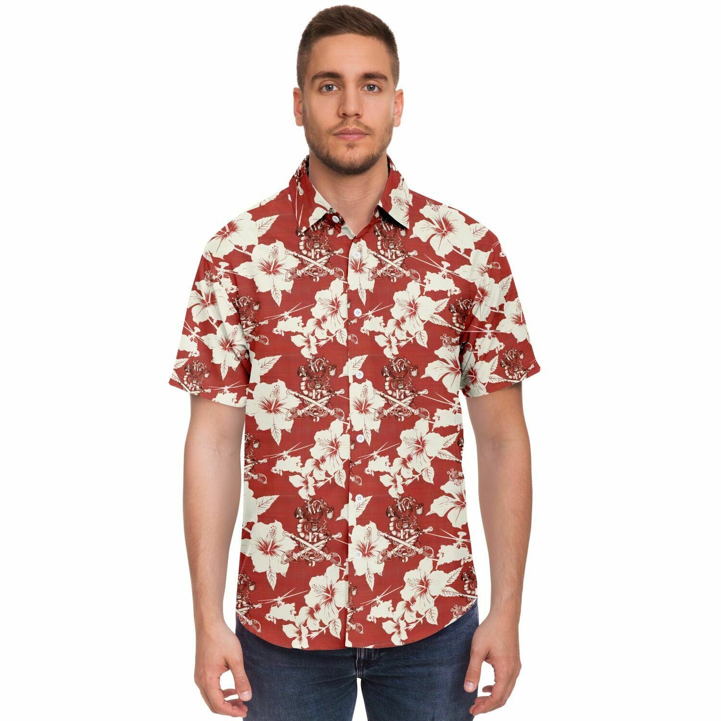 5-17 ACS Dragon Aloha Short Sleeve Button Down Hawaiian Shirt