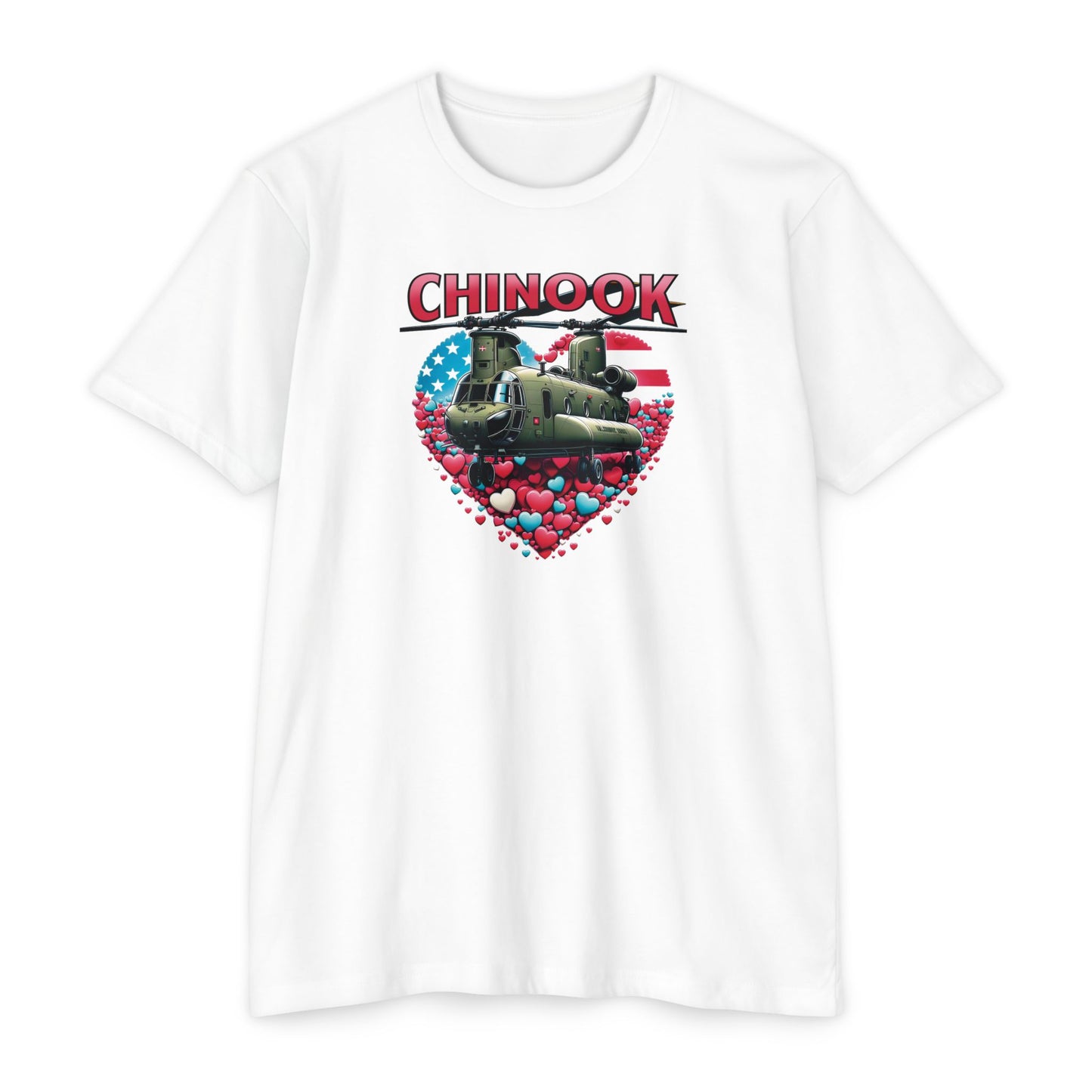 Chinook Helicopter Love Vertical Speed CVC Jersey T-shirt