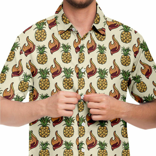 FSY 2024 Pineapples Hawaiian Short Sleeve Button Down Shirt - LDS Youth Theme Conference Shirt