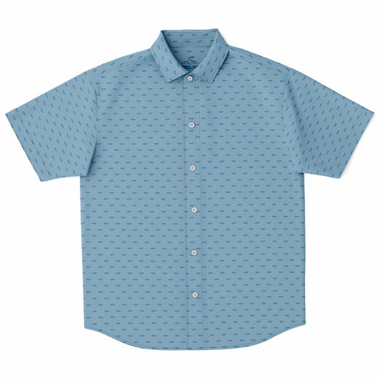 Air Corps Army Sky Blue Short Sleeve Button Down Shirt