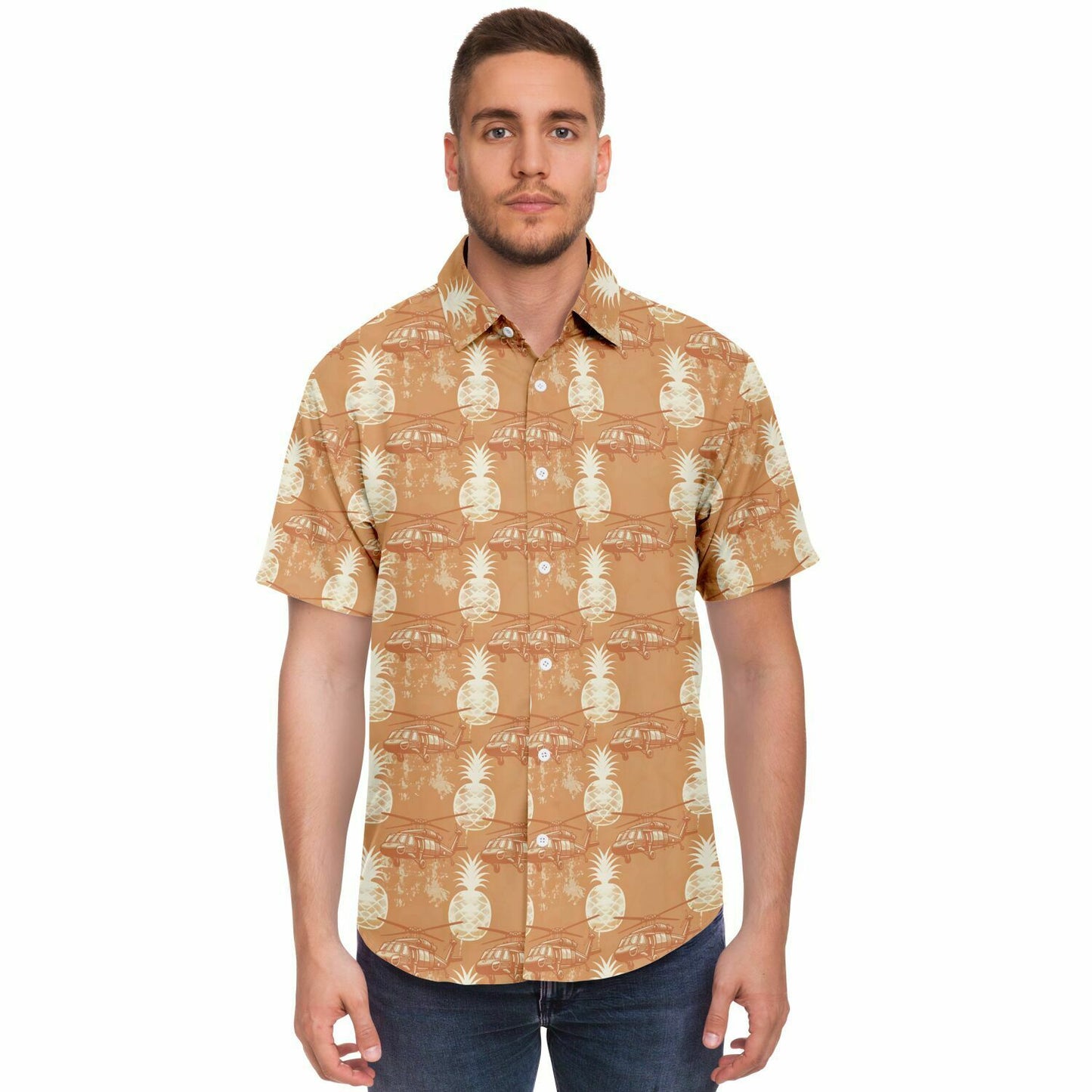 Blackhawk Pineapple Aloha Short Sleeve Button Down Shirt