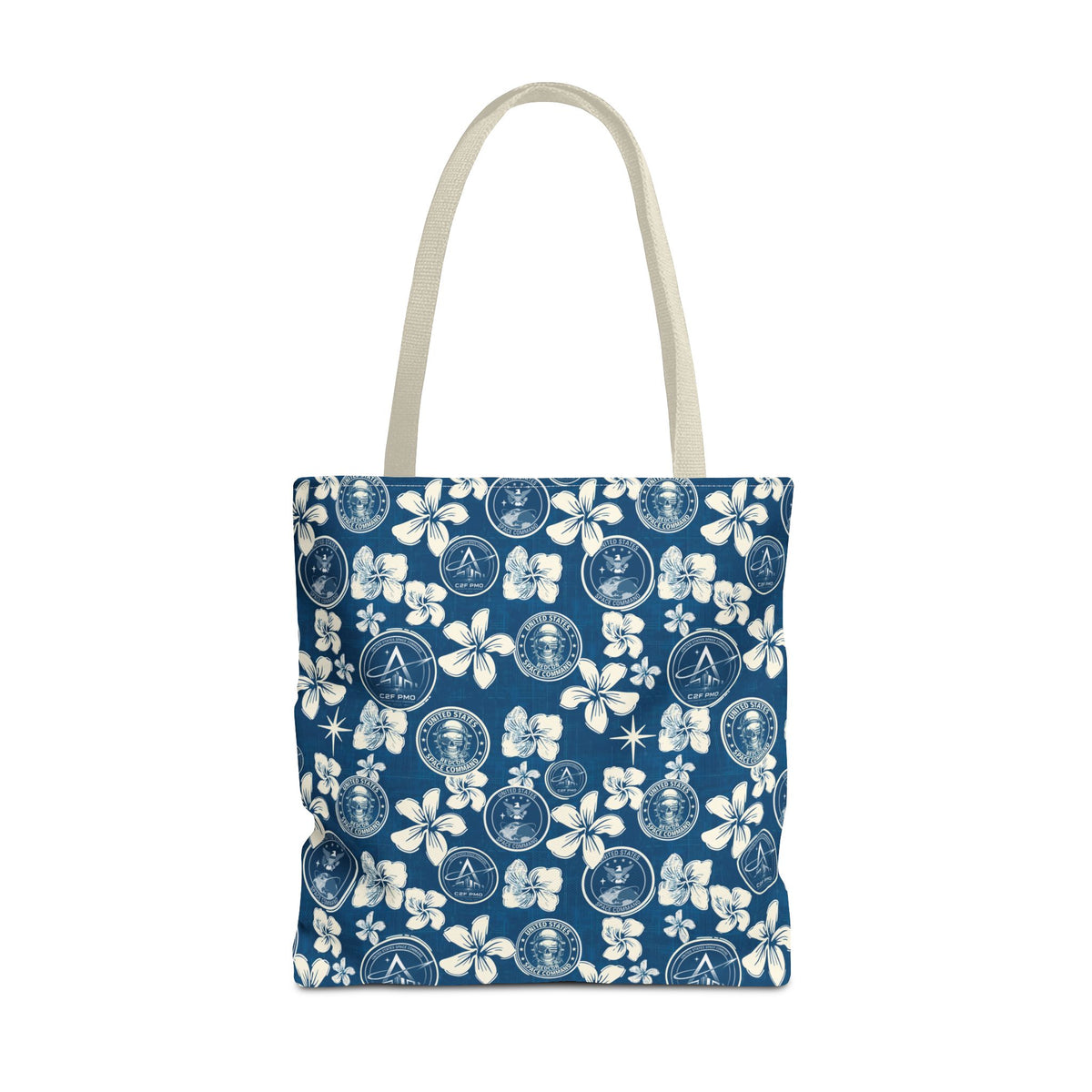 Space Command Blue Aloha Print Tote Bag