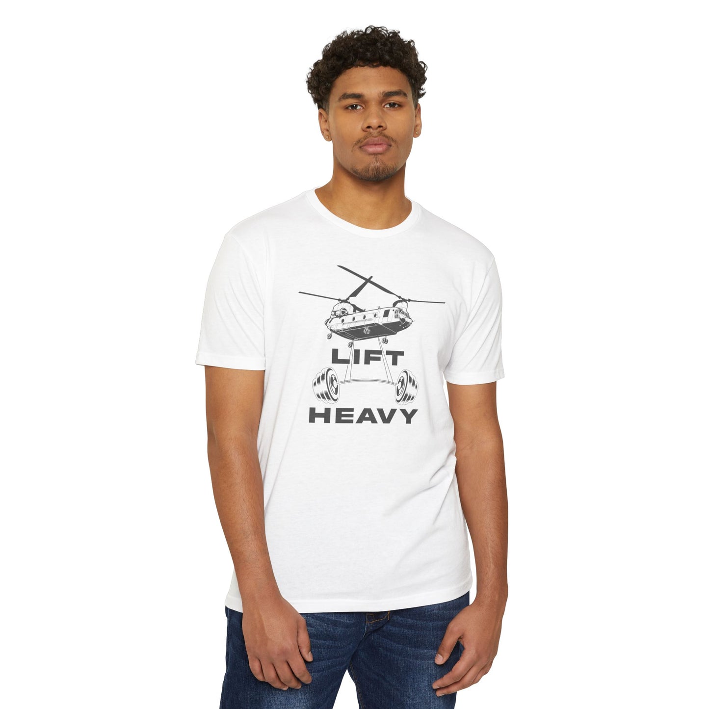 Lift Heavy Chinook CVC Jersey T-shirt