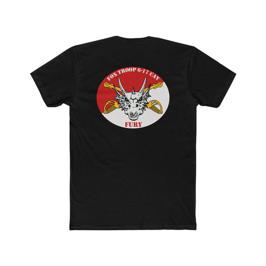 6-17 AIR CAV Fox Troop 100% cotton Crew Neck T-shirt