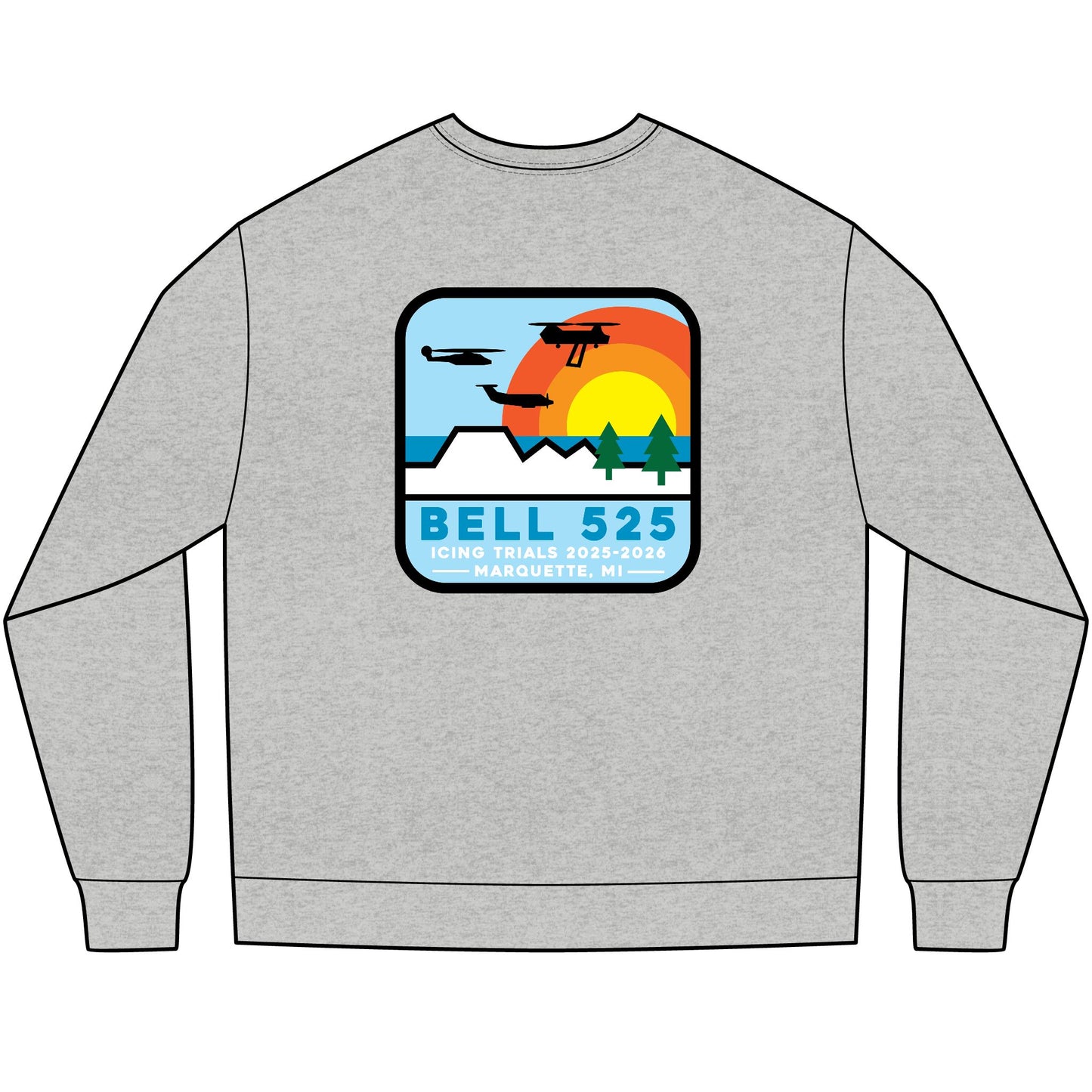 Bell 525 Icing Trials Heavyweight 100% Cotton Long Sleeve Tee