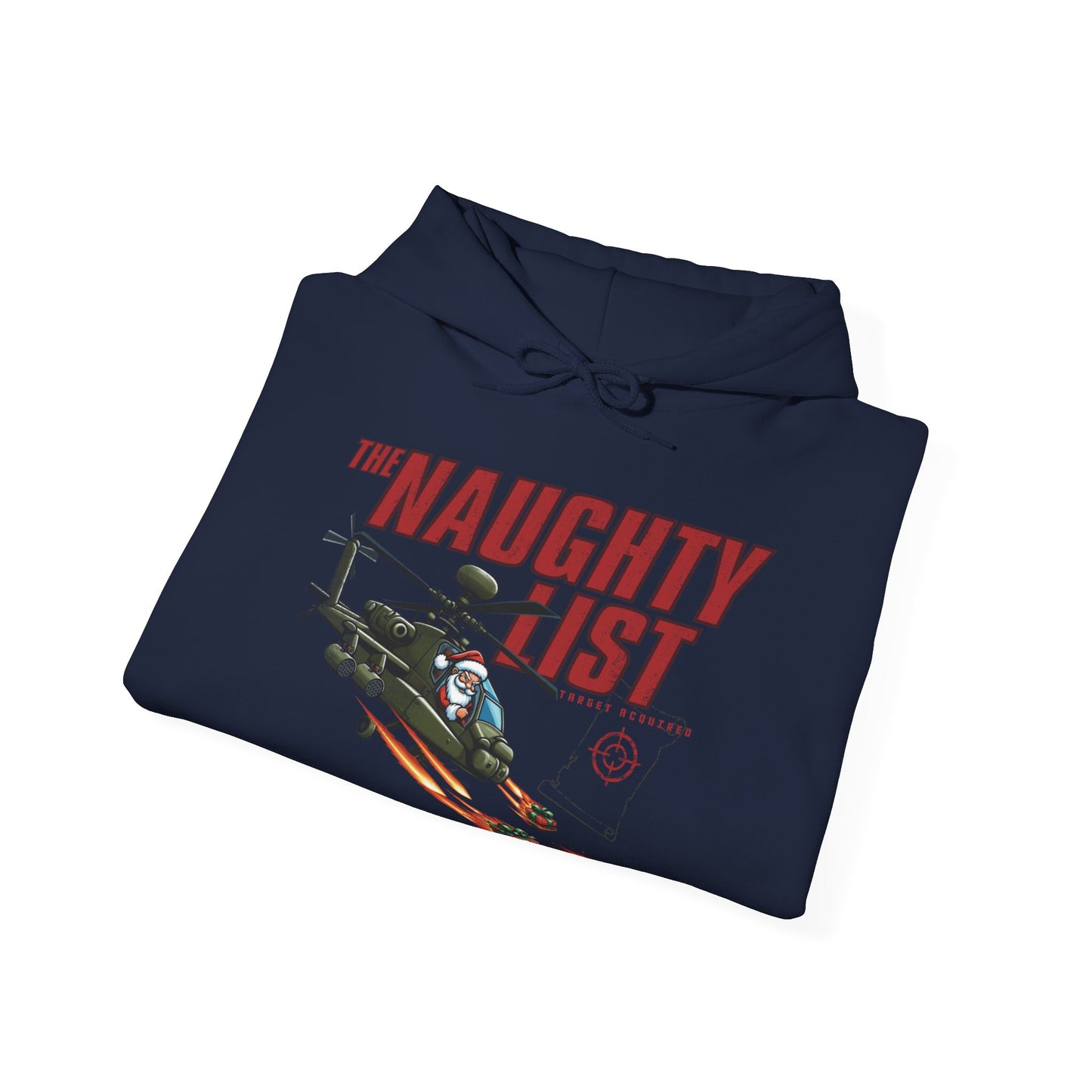 Naughty List: Target Acquired Unisex Heavy Blend Hooded Sweatshirt