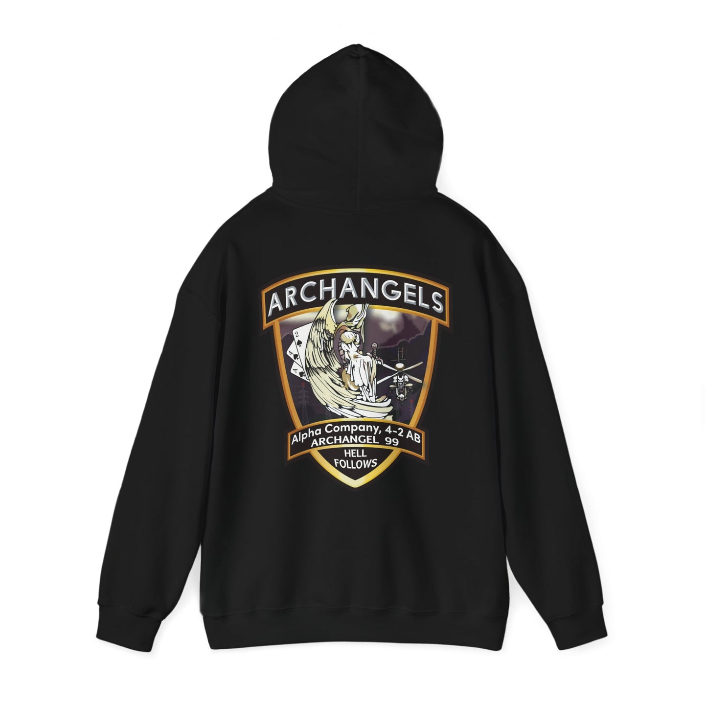 Archangel 99-Hell Follows Custom Heavy Blend Hooded Sweatshirt