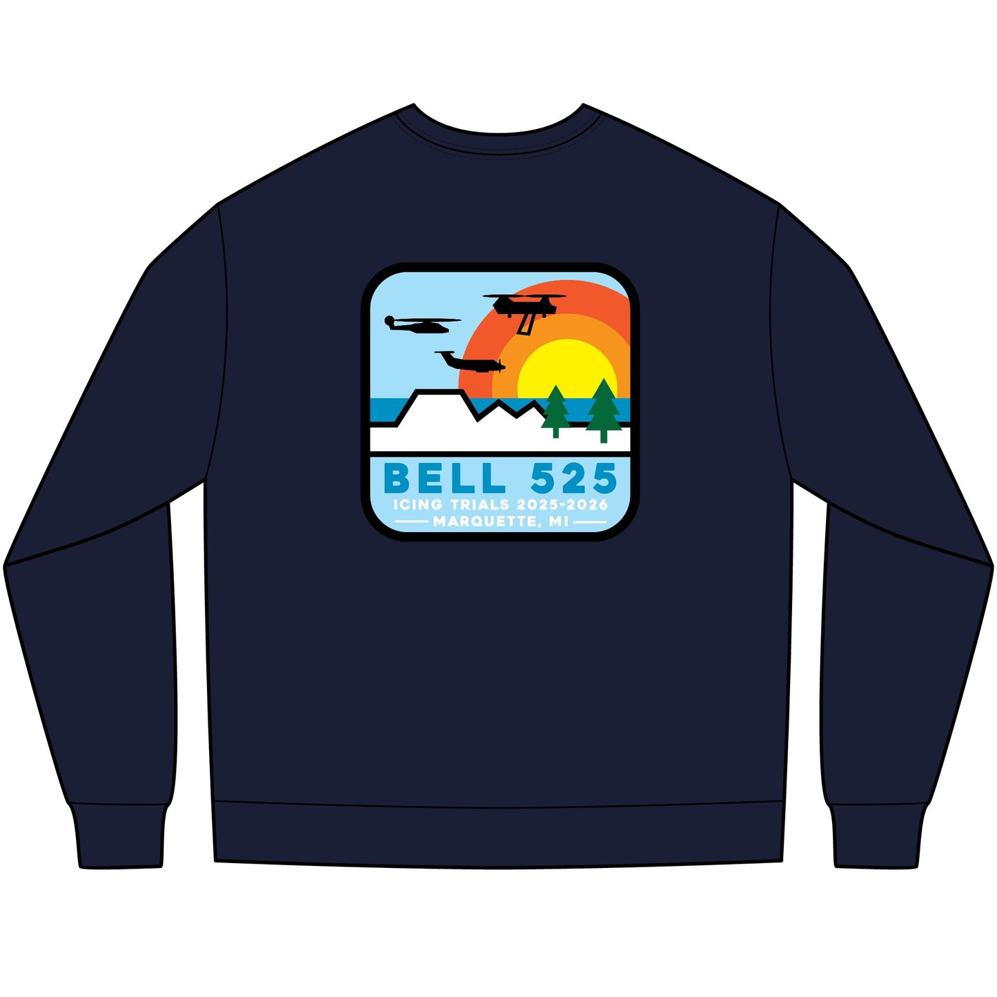 Bell 525 Icing Trials Heavyweight 100% Cotton Long Sleeve Tee