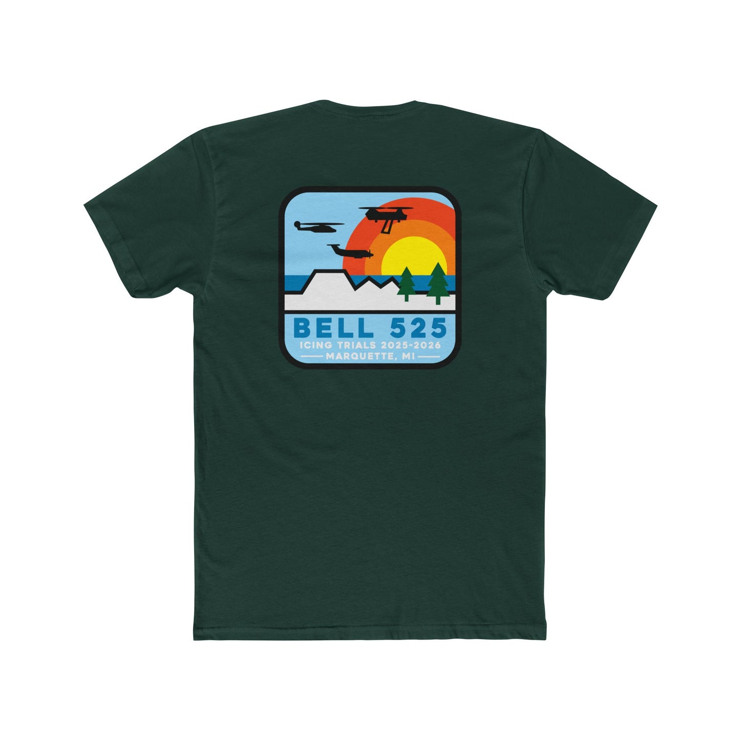 Bell 525 Icing Trials Helicopter 100% Cotton T‑Shirt