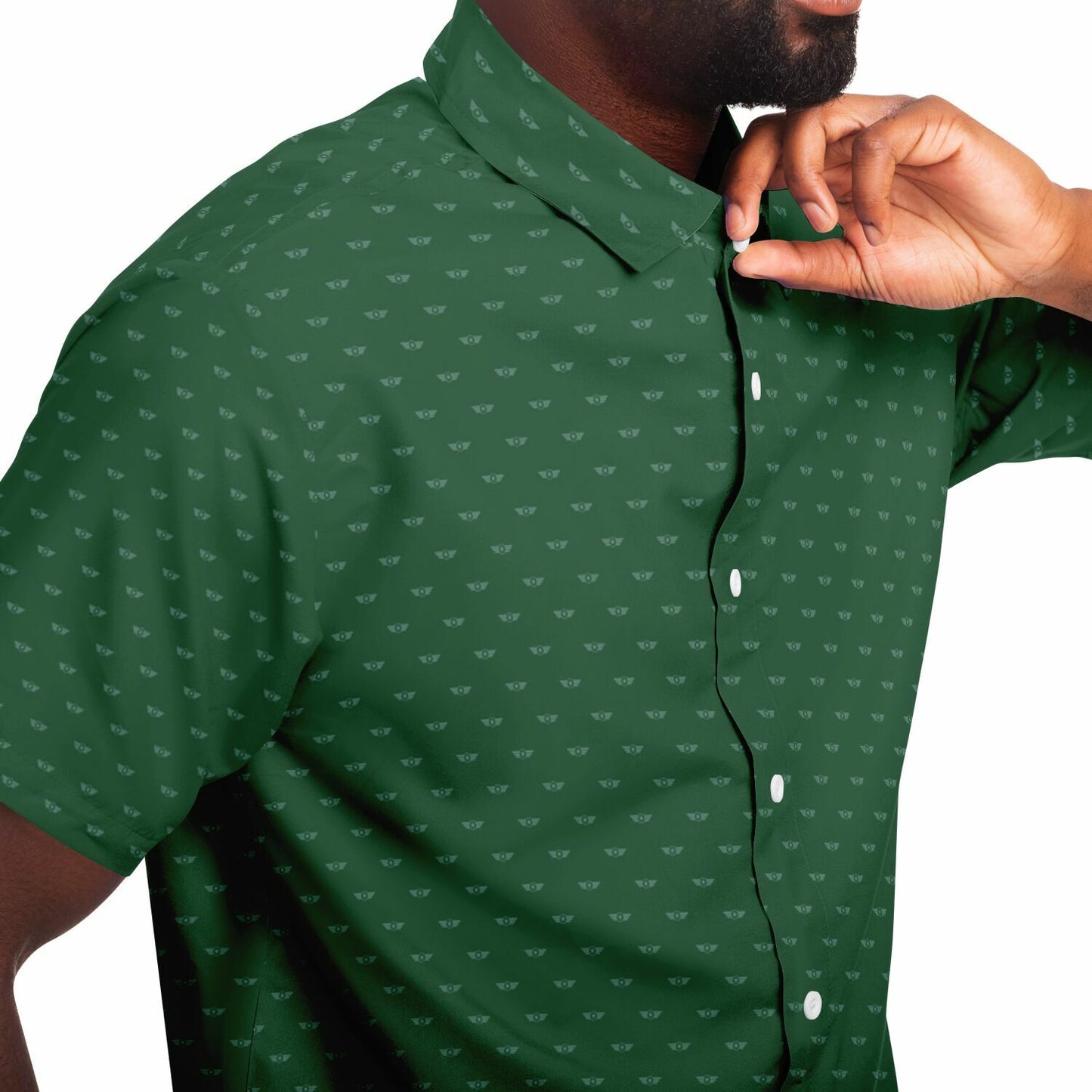 Air Corps Green Short Sleeve Button Down Shirt