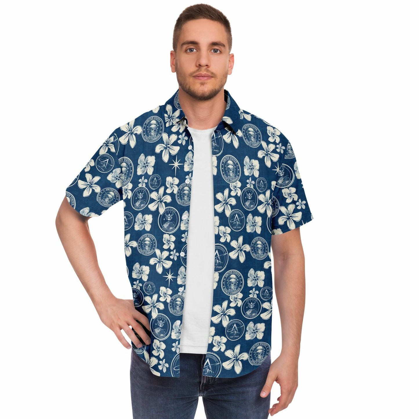 Space Command  Aloha Short Sleeve Button Down Shirt