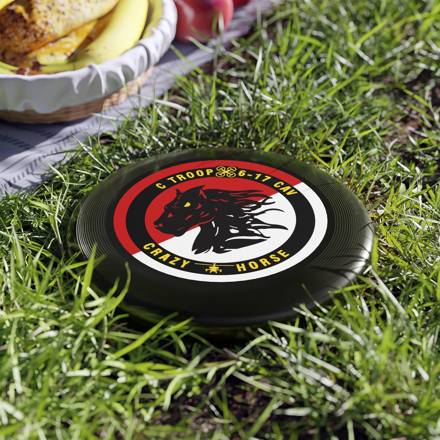 Legacy 6-17 AIR CAV C Troop Crazy Horse Frisbee - Durable Flying Disc