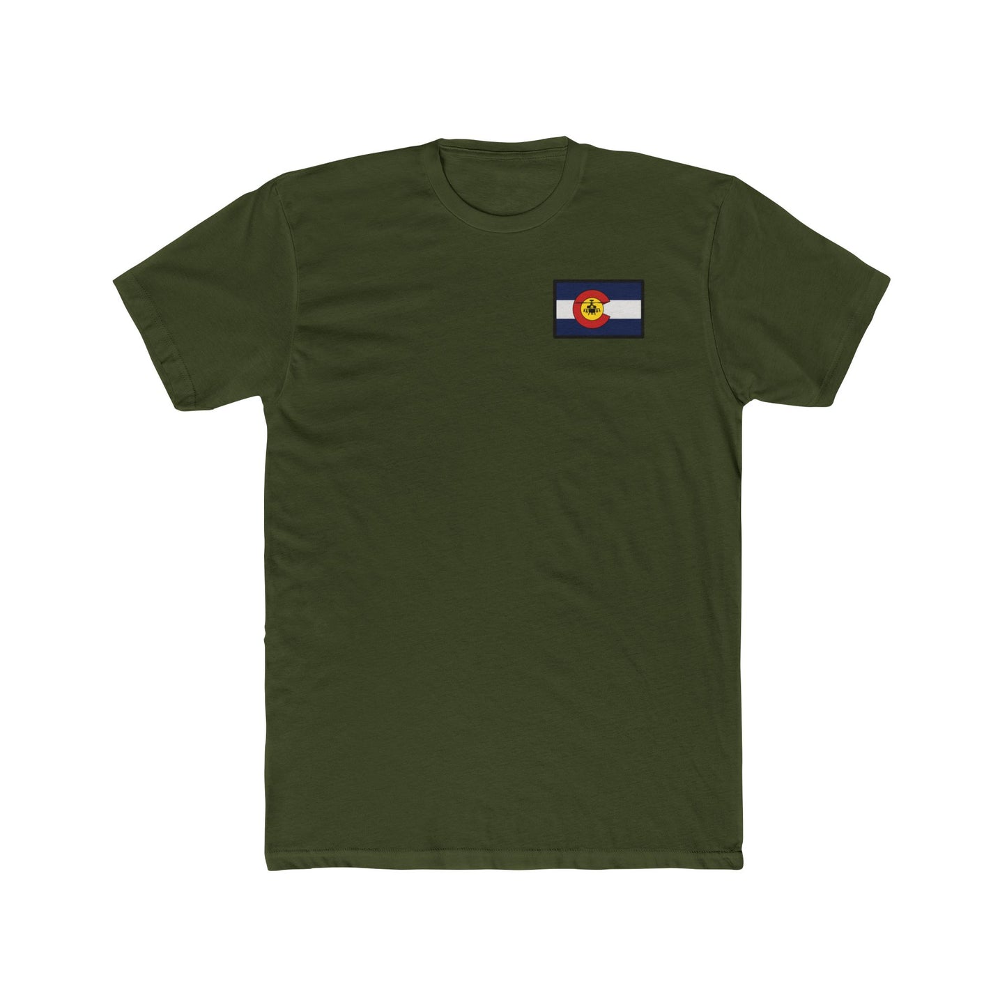 LAST TROOP - LAST CHARGE  **Apache Flag Front**  6-17 AIR CAV C Troop 100% Cotton Crew Tee