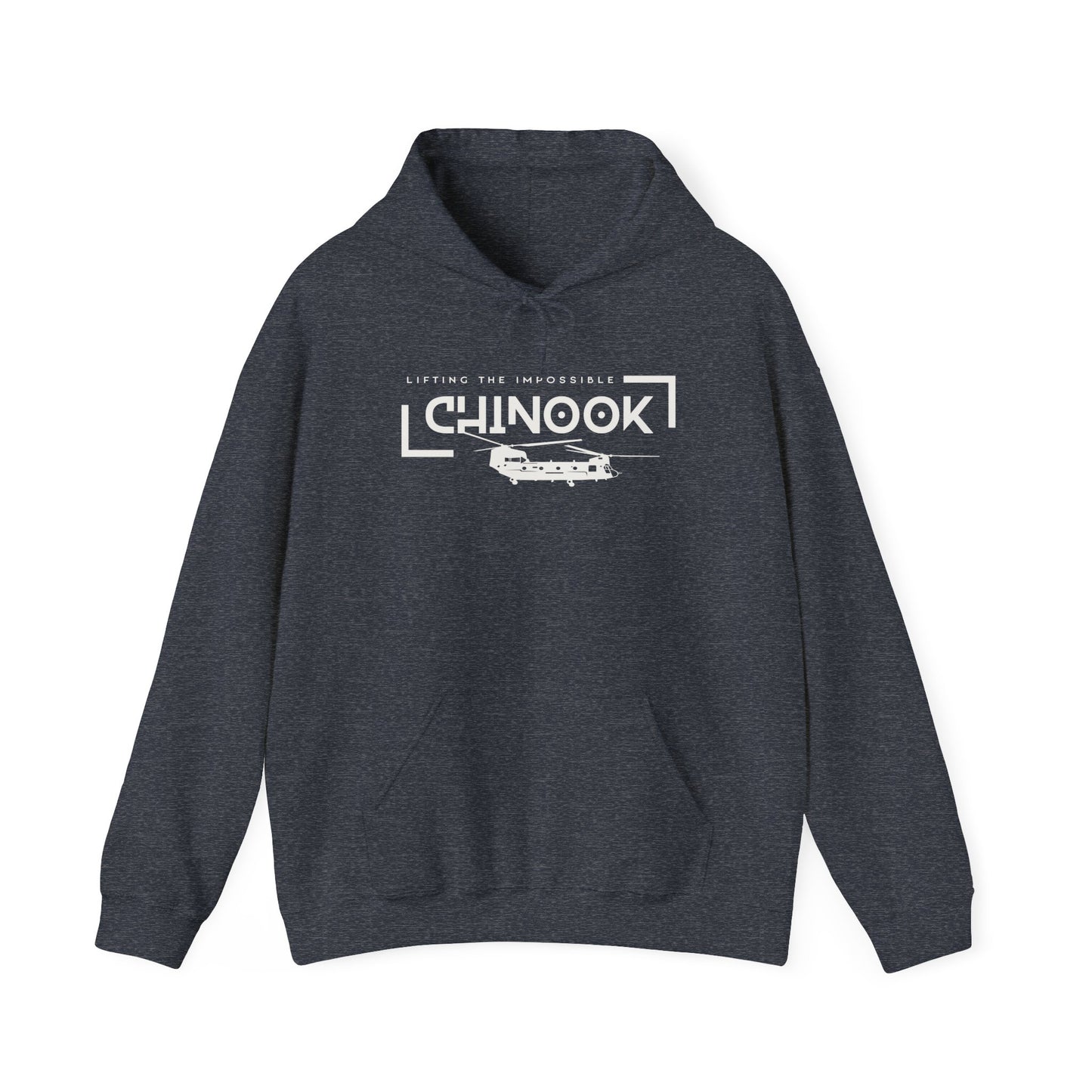 Lifting the Impossible Chinook Helicopter Unisex Heavy Blend Hooded Sweatshirt