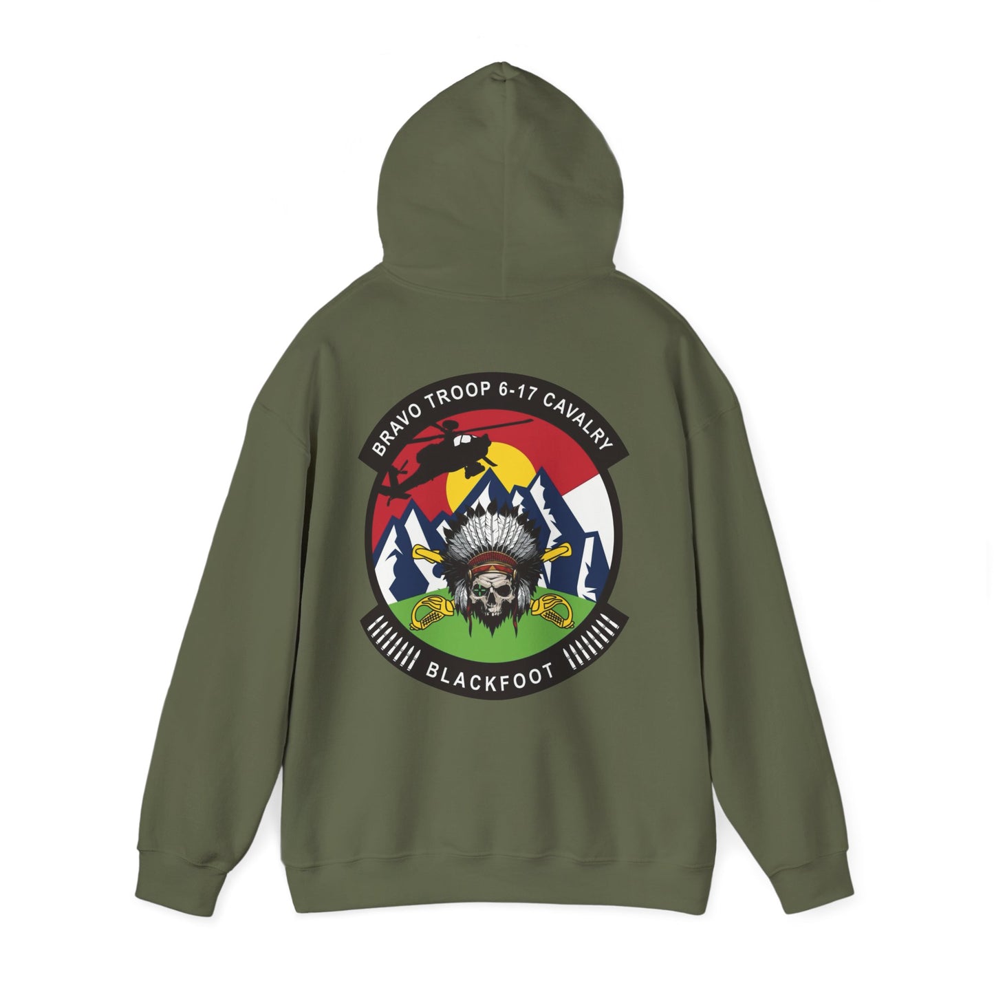 6-17 AIR CAV Bravo Troop  Heavy Blend Hooded Sweatshirt