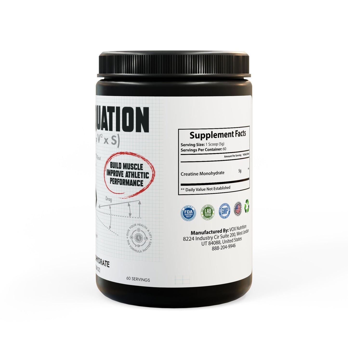 The Lift Equation Creatine Monohydrate Supplement (300g, 10.58oz)