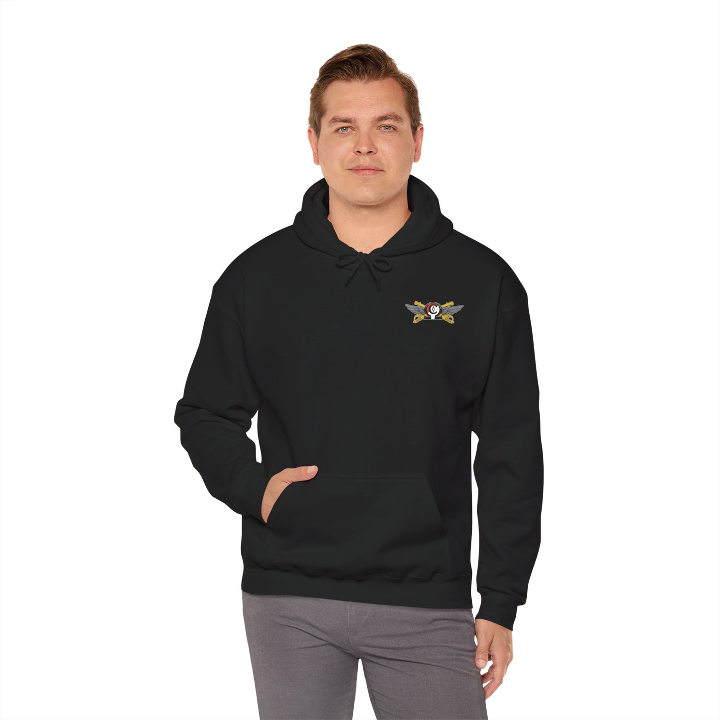 LAST TROOP - LAST CHARGE  6-17 AIR CAV C Troop Unisex Heavy Blend Hooded Sweatshirt