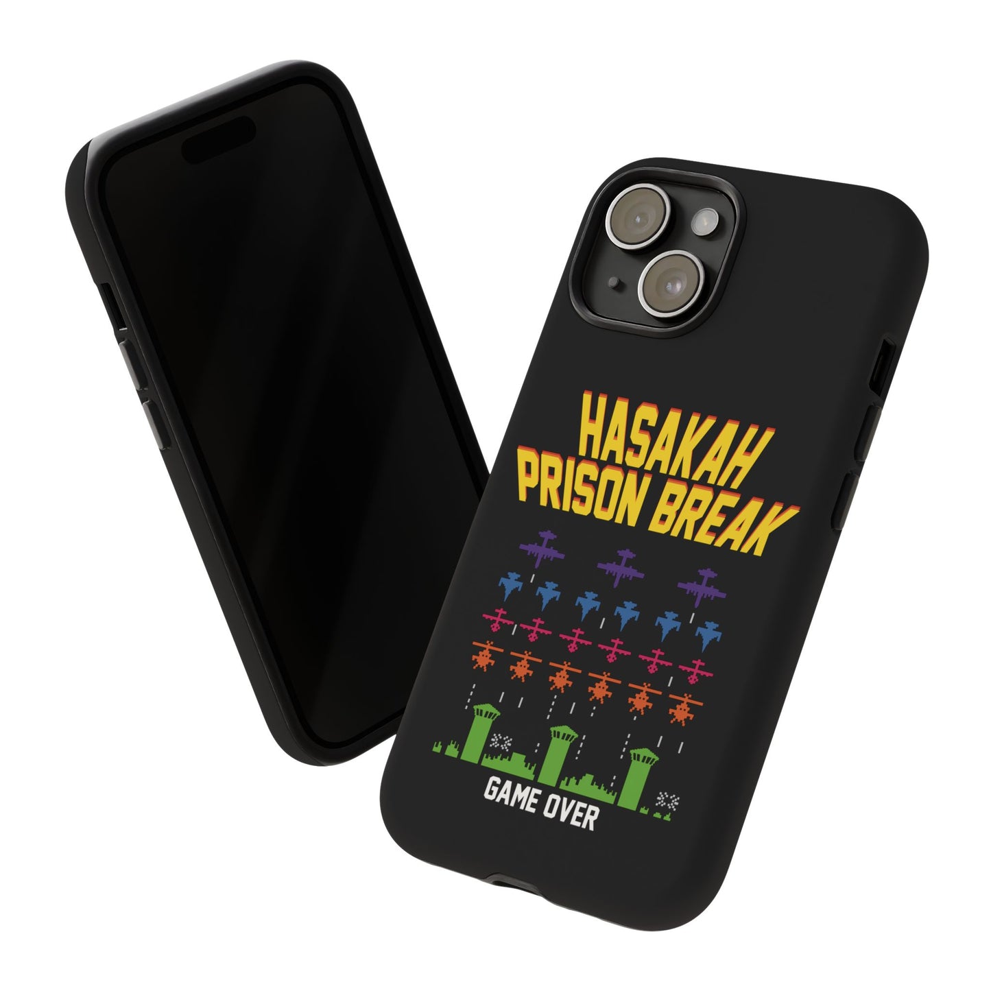 Phone Case — "Hasakah Prison Break" Retro Arcade Game Over Design