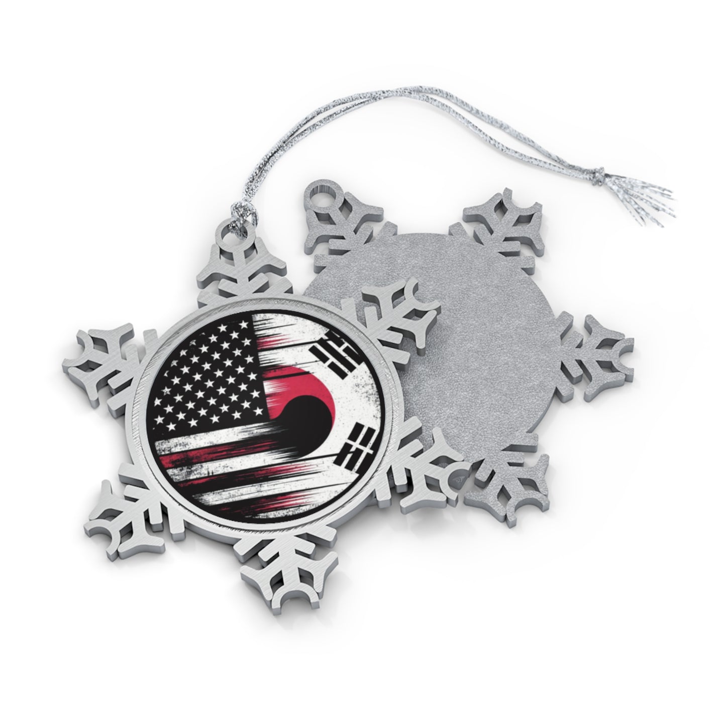 USA-ROK Alliance Pewter Snowflake Ornament with Gift Box