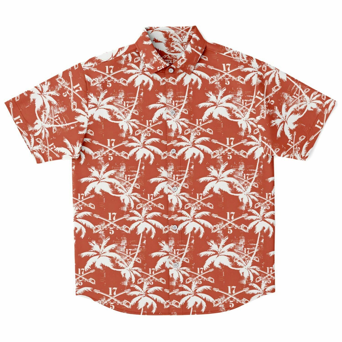 5-17 ACS Sabers & Palms Aloha Short Sleeve Button Down Shirt