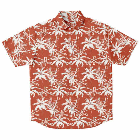 5-17 ACS Sabers & Palms Aloha Short Sleeve Button Down Shirt