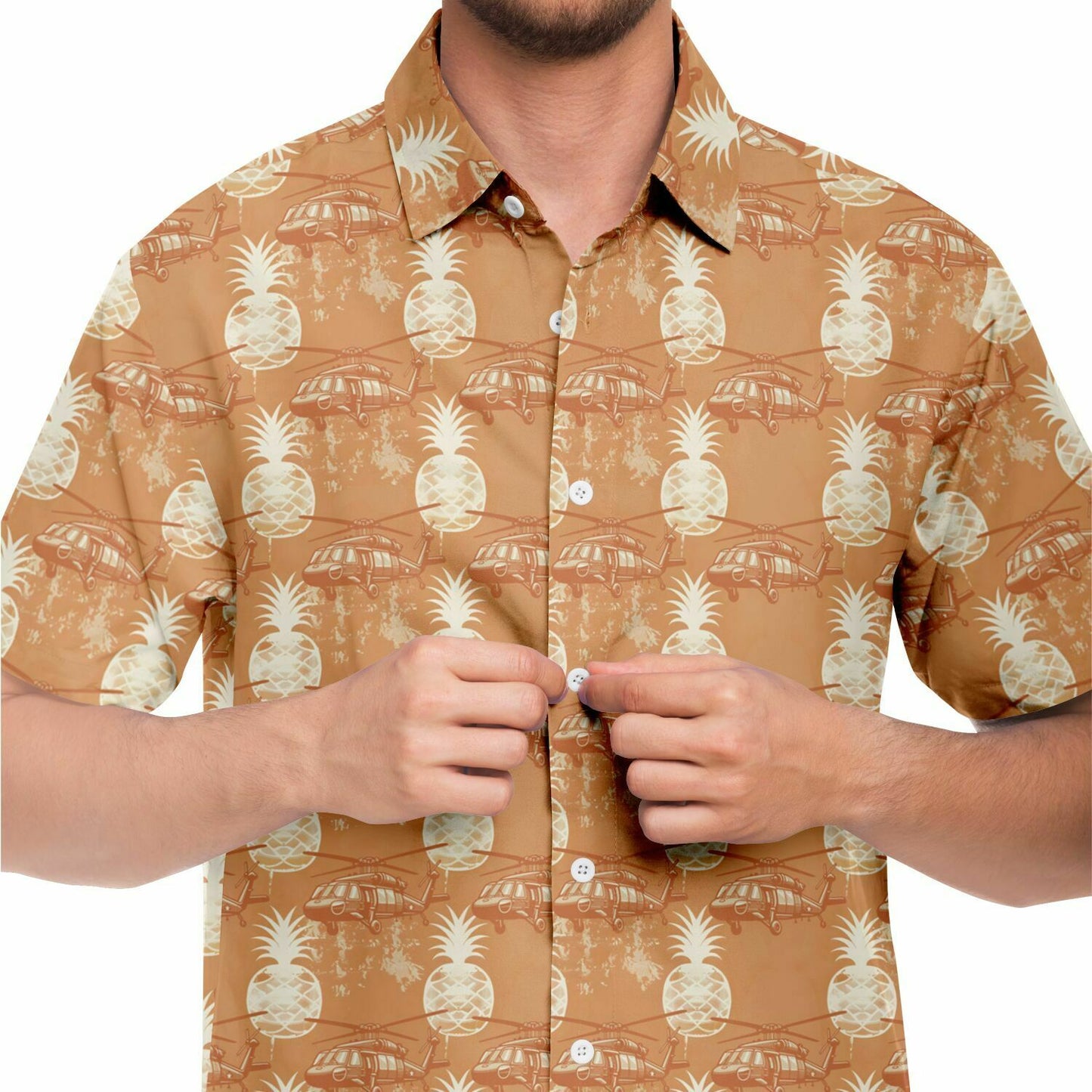 Blackhawk Pineapple Aloha Short Sleeve Button Down Shirt