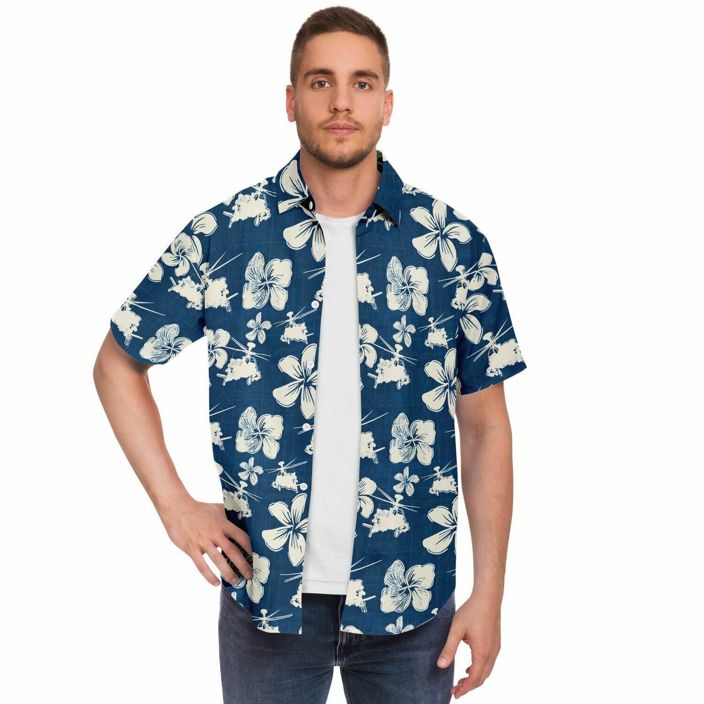 Operation Aloha Apache Hawaiian Short Sleeve Button Down Shirt