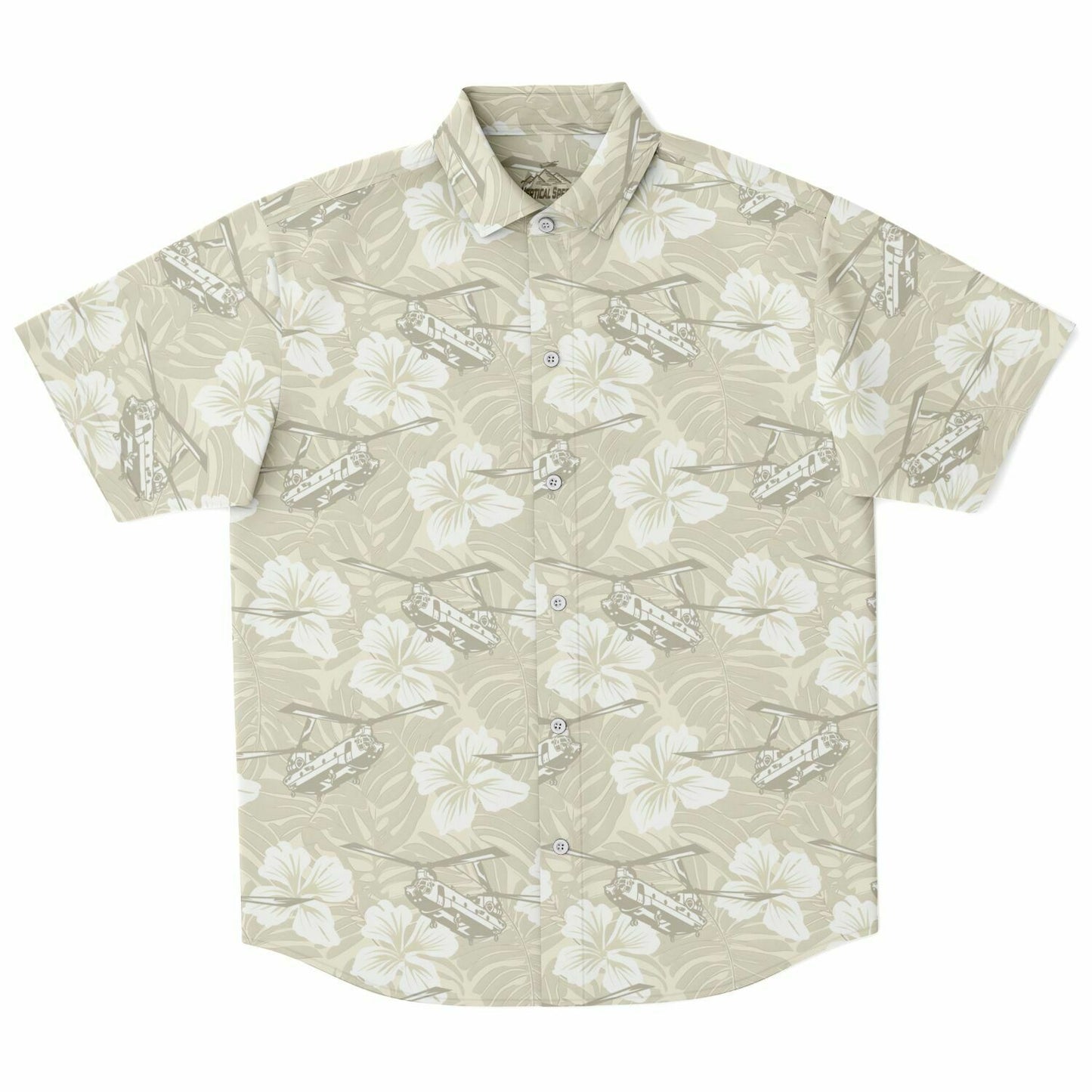 Cream Chinook Hawaiian Aloha Short Sleeve Button Down Shirt